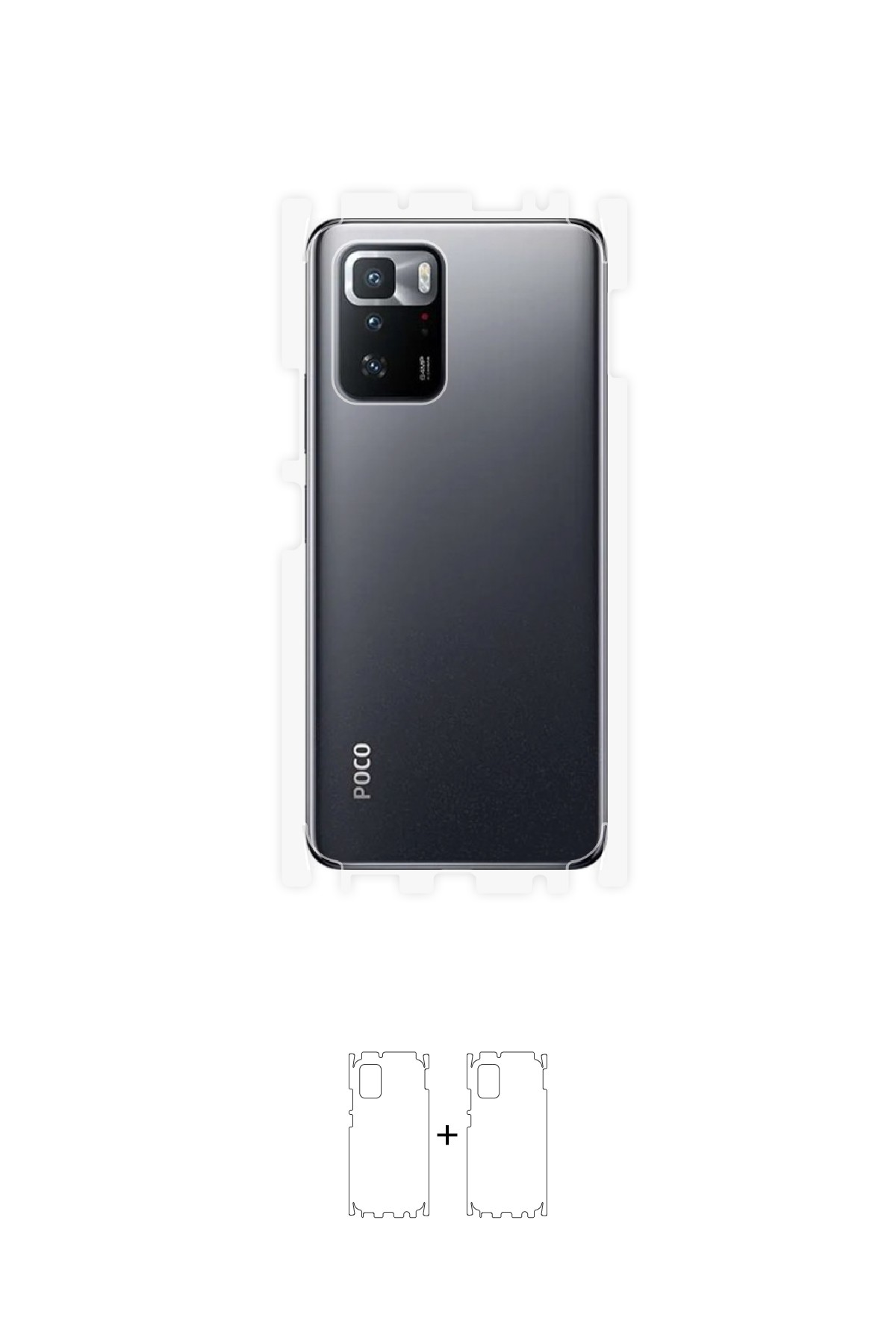 Xiaomi Poco X3 GT - Arka/Yan Koruyucu Parlak Şeffaf Poliüretan Film (150 micron)