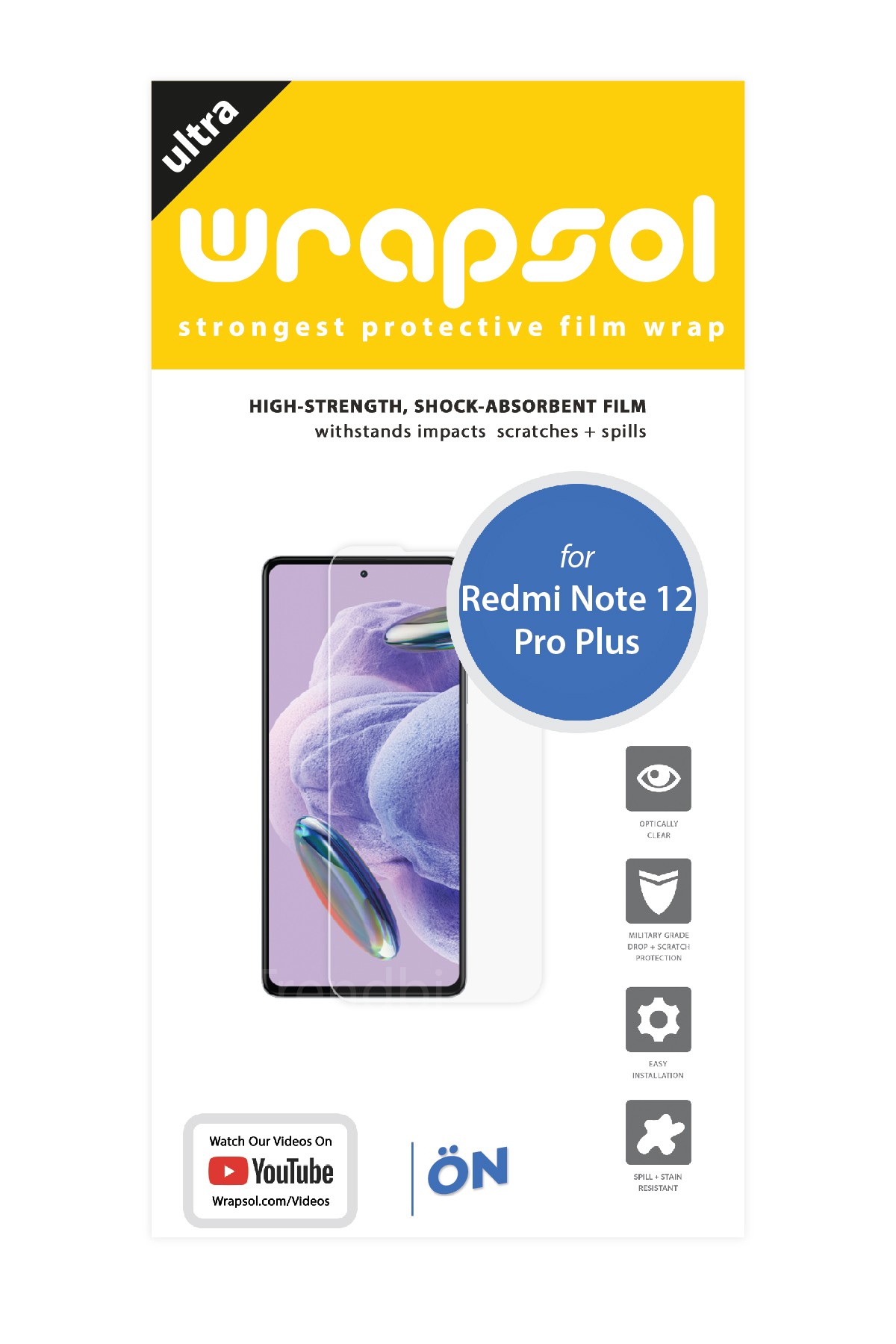 Xiaomi Redmi Note 12 Pro Plus - Ekran Koruyucu Parlak Şeffaf Poliüretan Film (150 mikron)