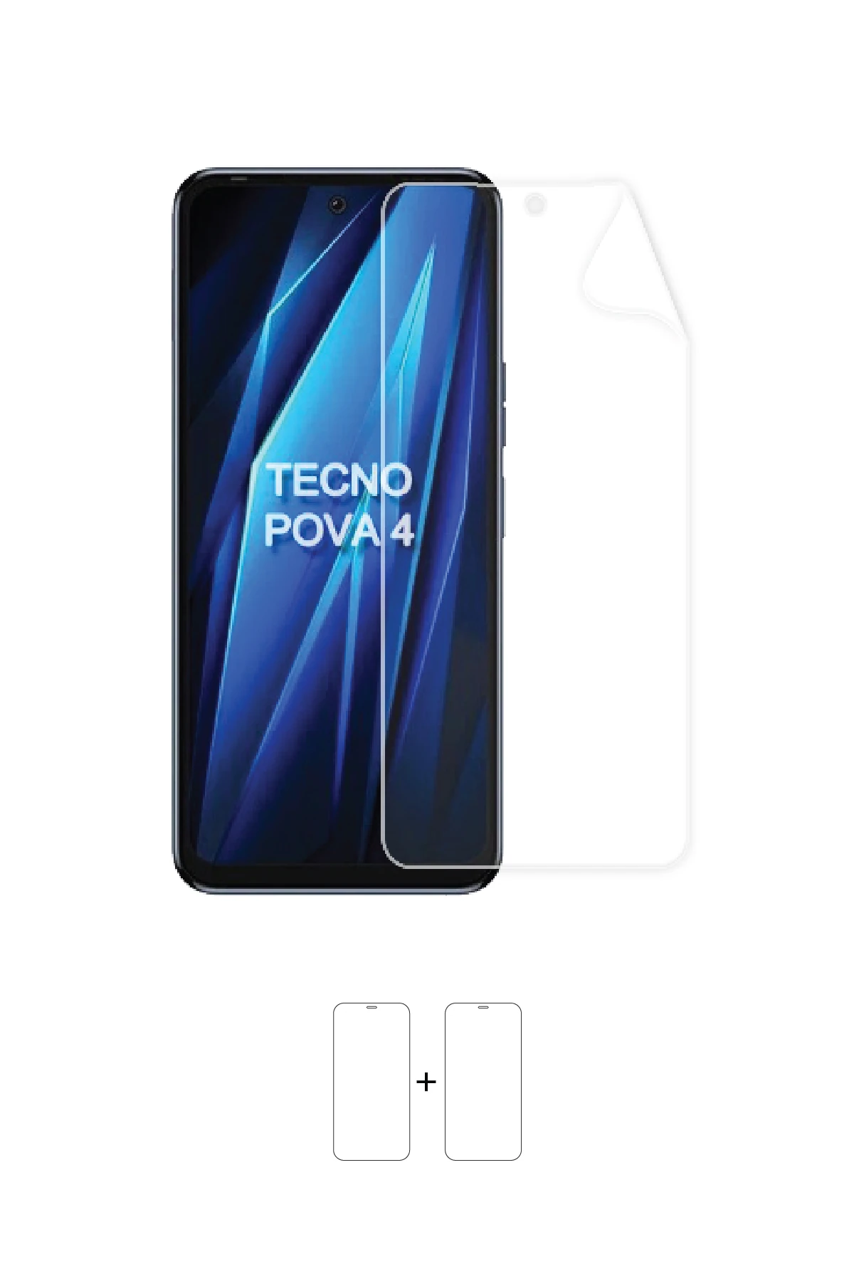Tecno Pova 4 - Ekran Koruyucu Parlak Şeffaf Poliüretan Film (150 mikron)