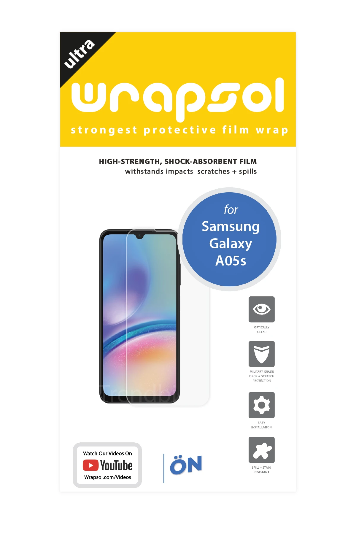 Samsung Galaxy A05S - Ekran Koruyucu Parlak Şeffaf Poliüretan Film (150 mikron)