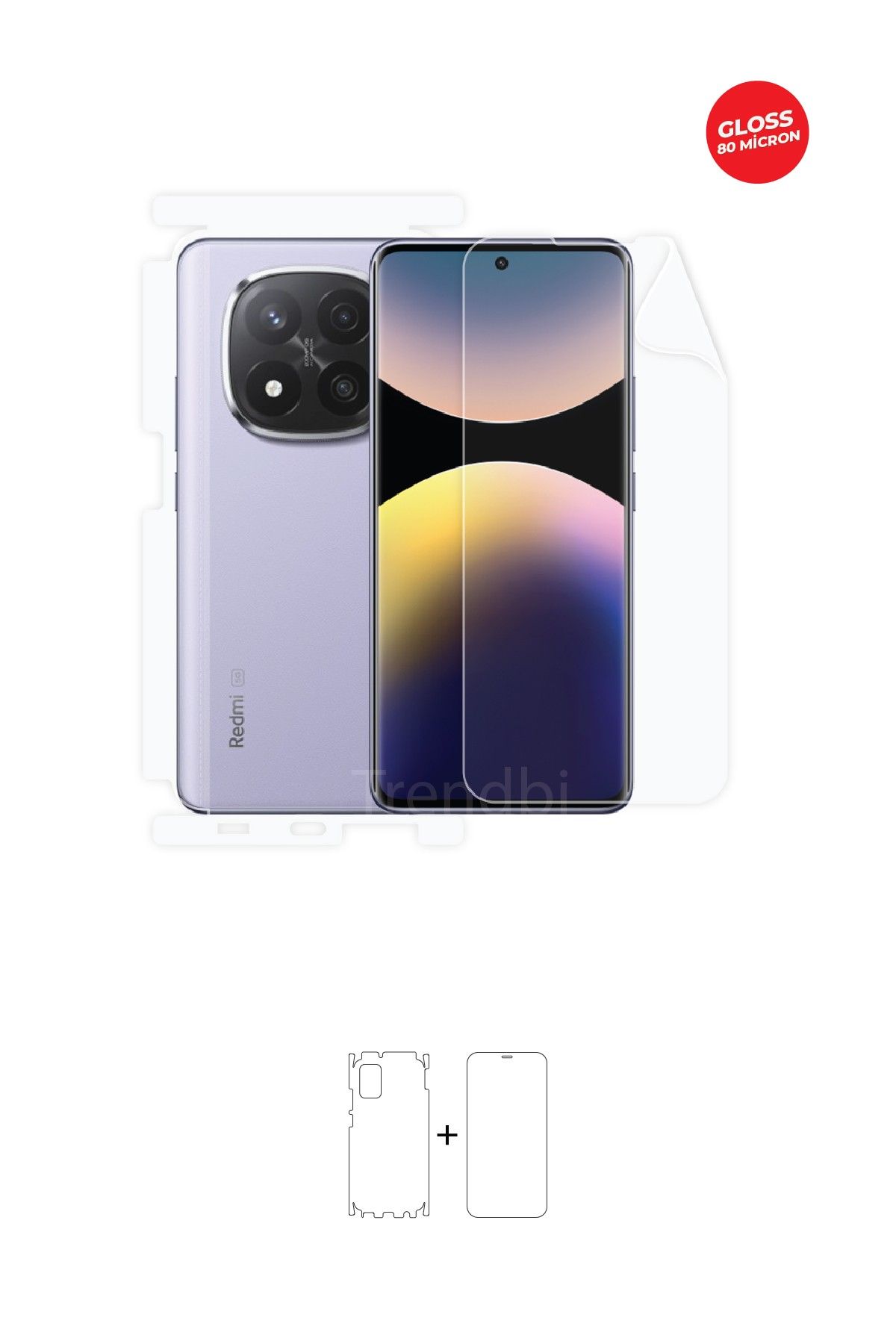 Xiaomi Redmi 14 Pro Plus 5g - Fullbody Koruyucu Parlak Şeffaf TPU Film (80 micron)