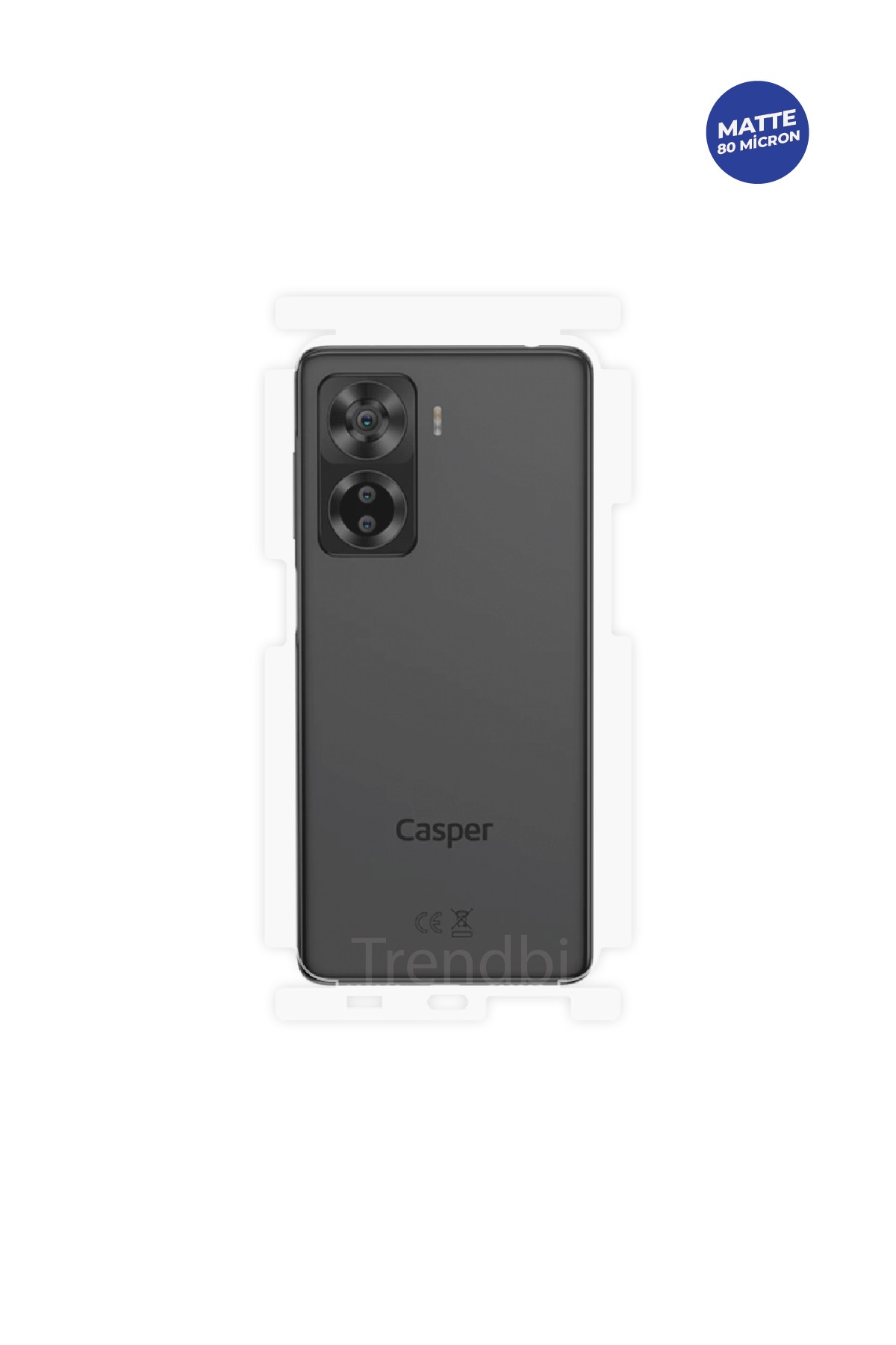 Casper Via X40 - Arka/Yan Koruyucu Mat TPU Film (80 micron)