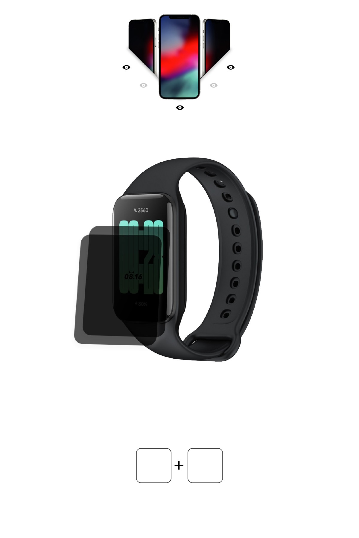 Xiaomi Redmi Smart Band 2 - Mat Hayalet Ekran Koruyucu Film (120 micron)