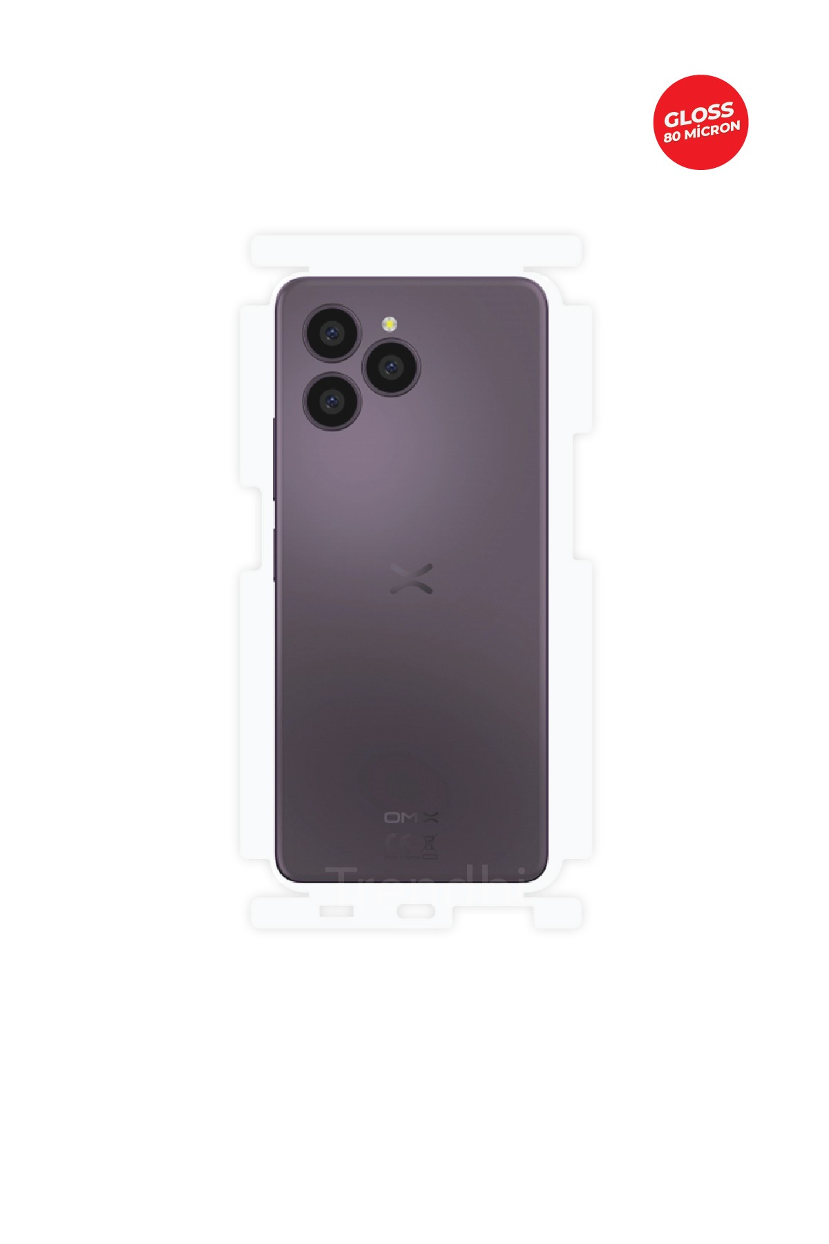 Omix X6 - Arka/Yan Koruyucu Parlak Şeffaf TPU Film (80 micron)