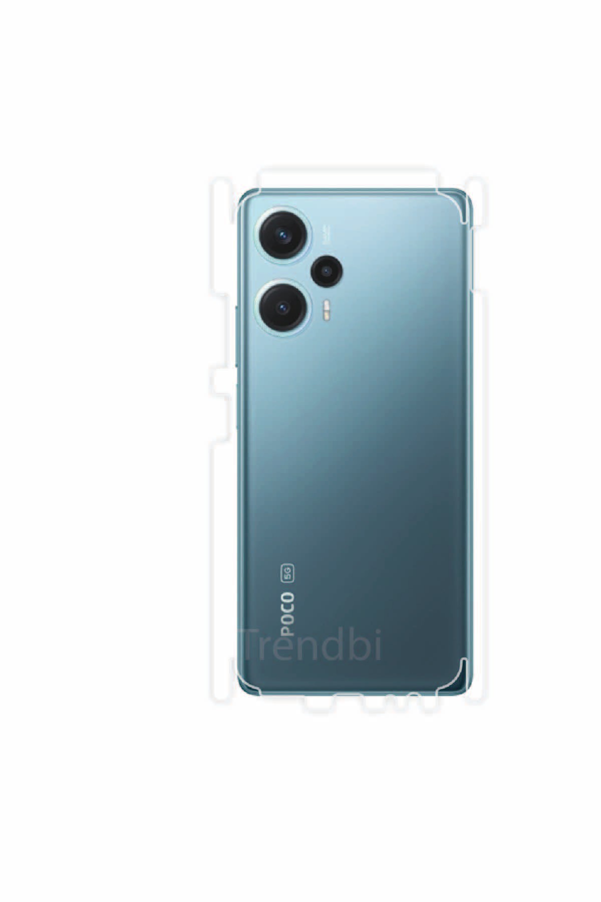 Xiaomi Poco F5 - Arka/Yan Koruyucu Parlak Şeffaf Poliüretan Film (150 micron)