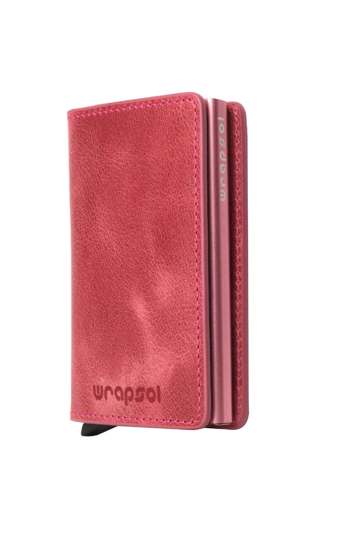 Mekanizmali Cüzdan Book Pembe Deri