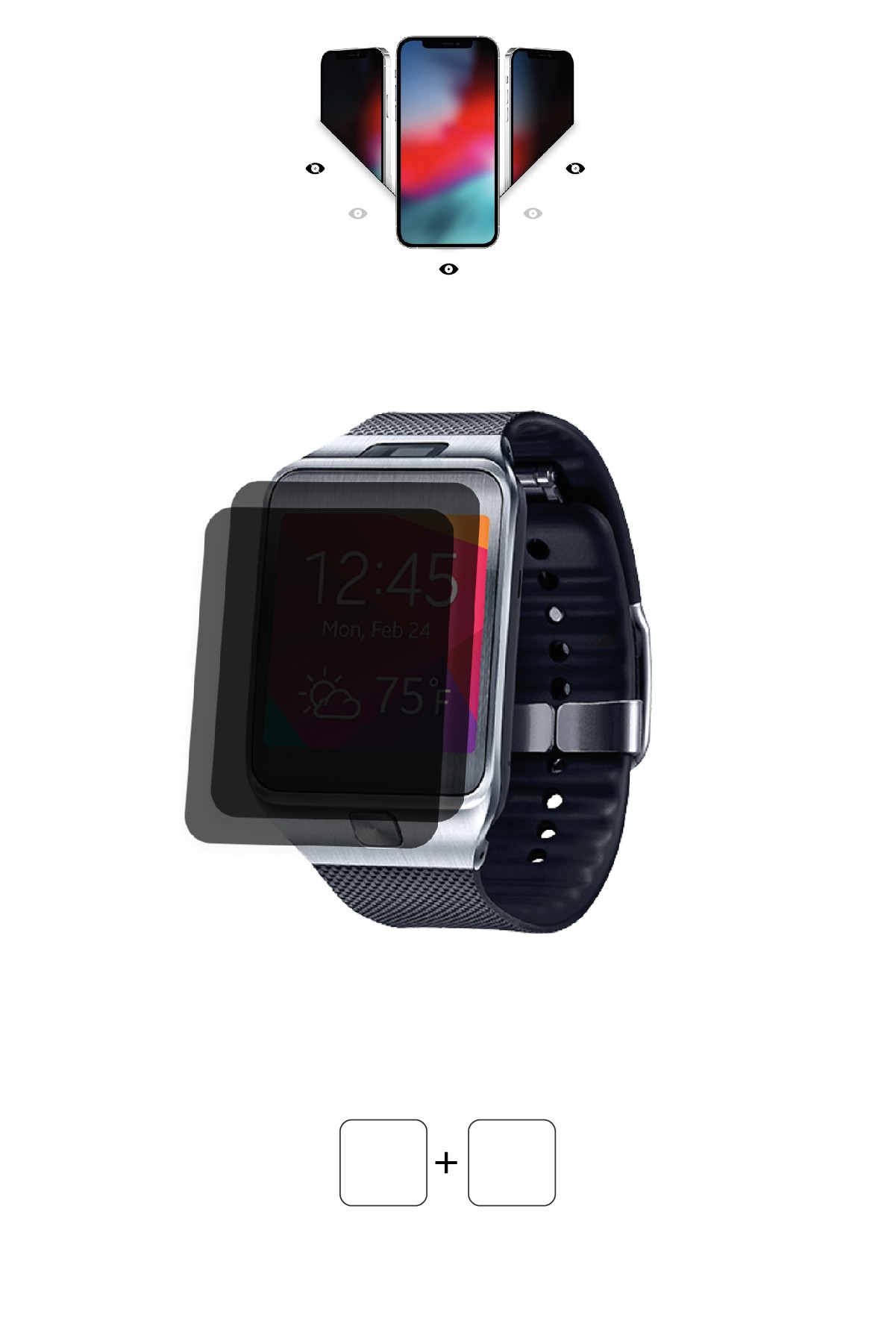 Samsung Gear 2 - Mat Hayalet Ekran Koruyucu Film (120 micron)
