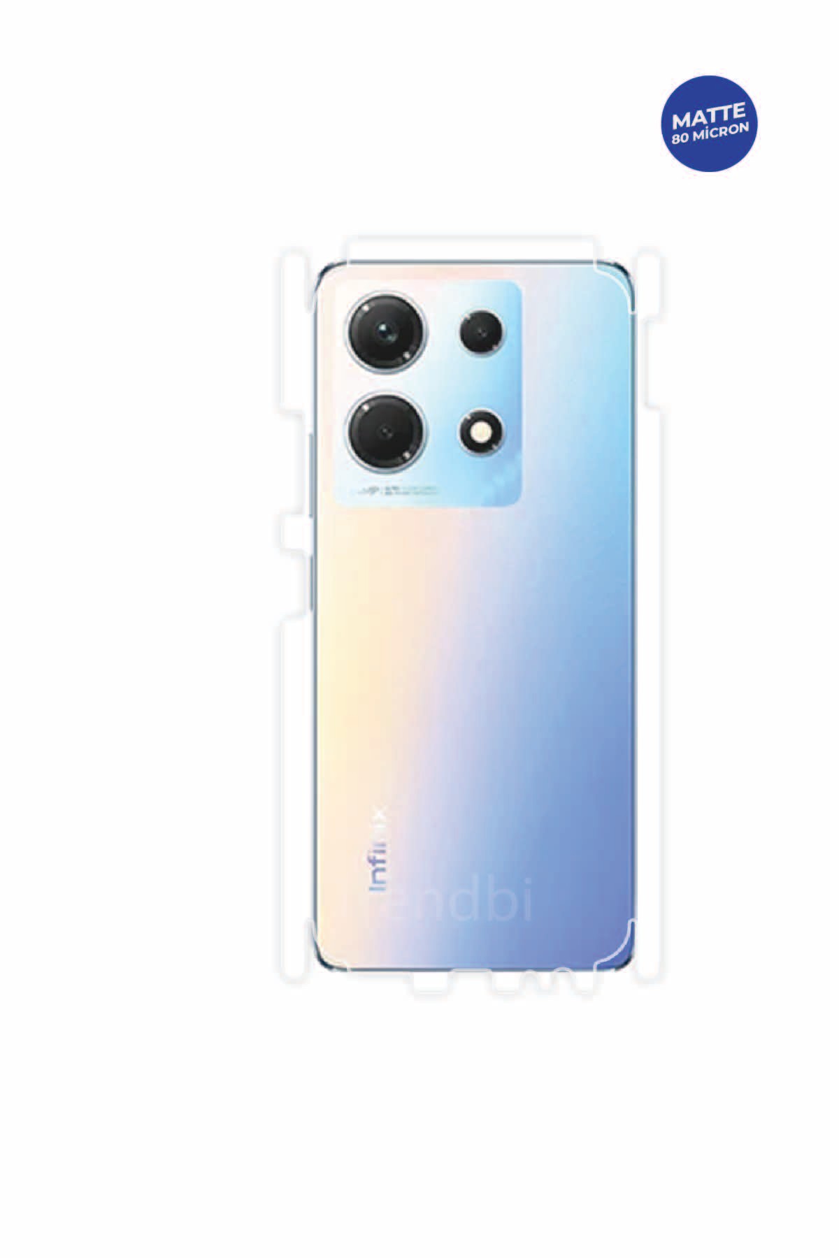 Infinix Note 30 - Arka/Yan Koruyucu Mat TPU Film (80 micron)