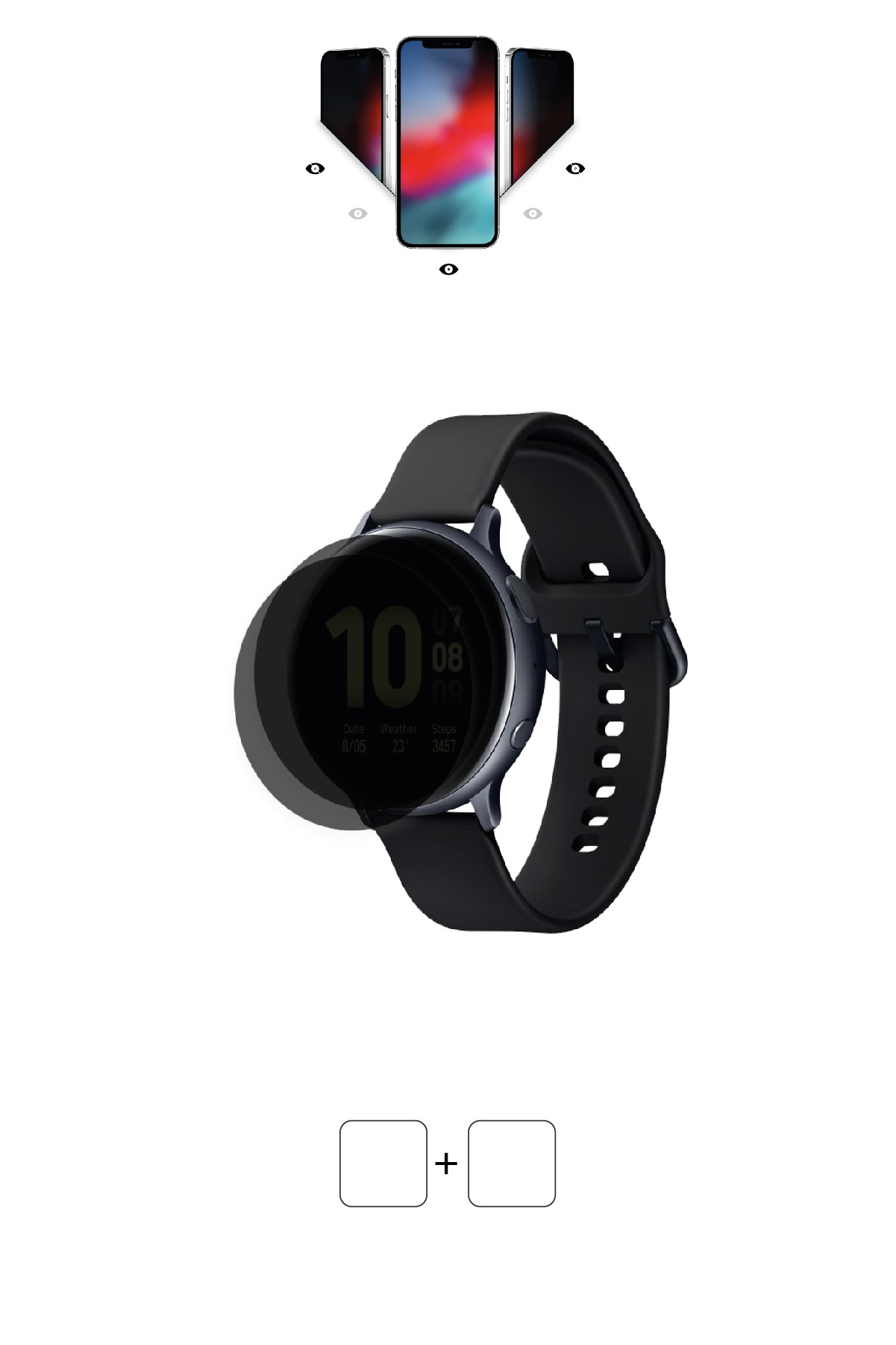 Samsung Galaxy Watch Active 2 / 44 mm - Mat Hayalet Ekran Koruyucu Film (120 micron)