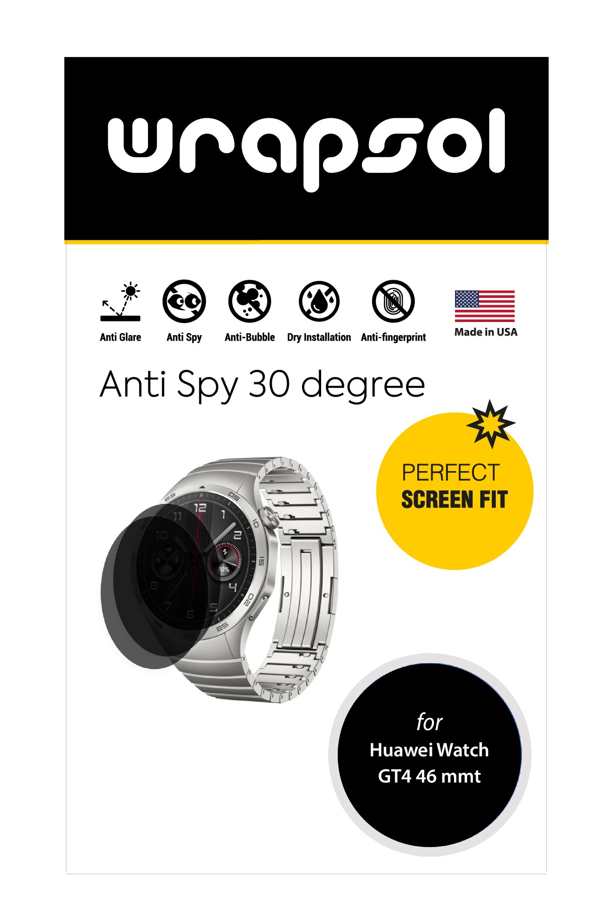 Huawei Watch GT4 46 mm - Mat Hayalet Ekran Koruyucu Film (120 micron)