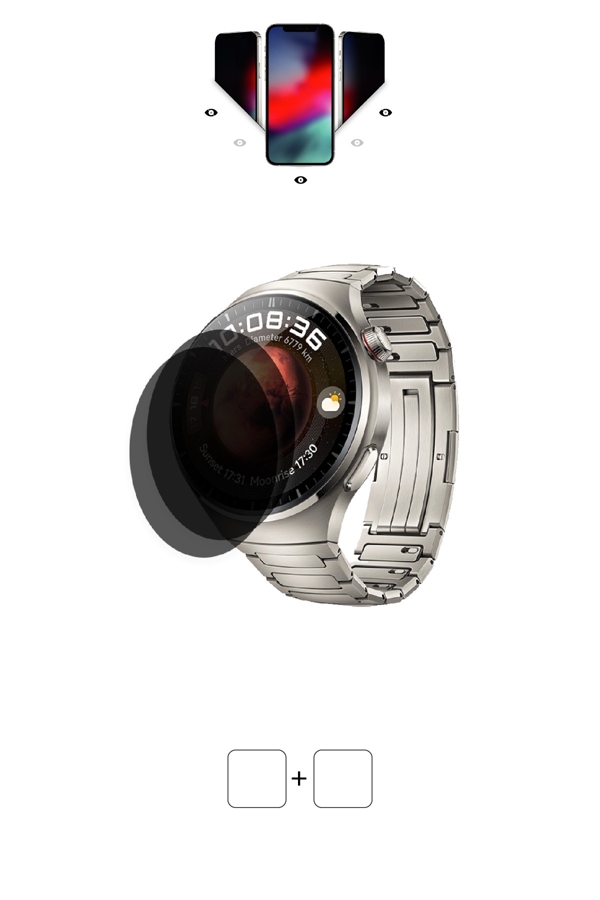 Huawei Watch 4 Pro - Mat Hayalet Ekran Koruyucu Film (120 micron)