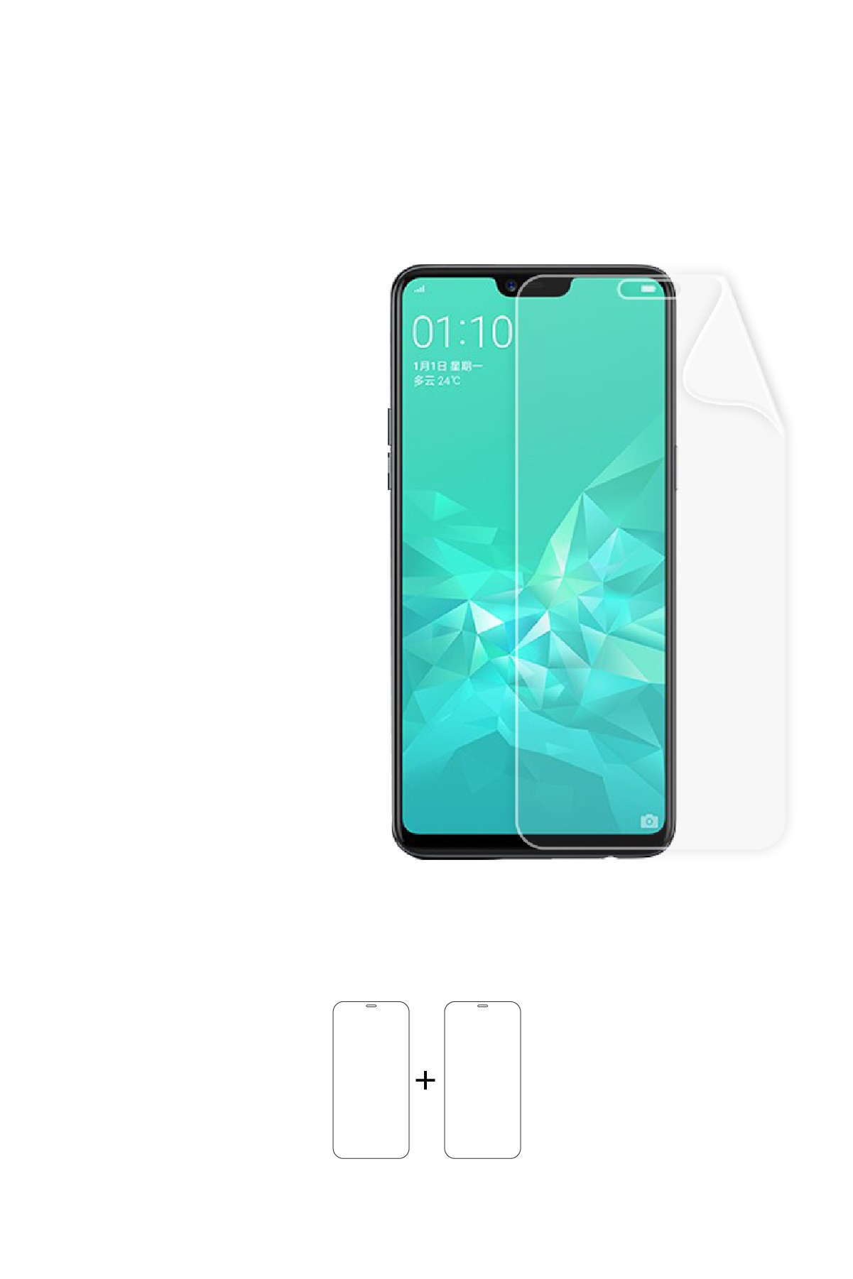 Oppo A3 - Ekran Koruyucu Parlak Şeffaf Poliüretan Film (150 mikron)