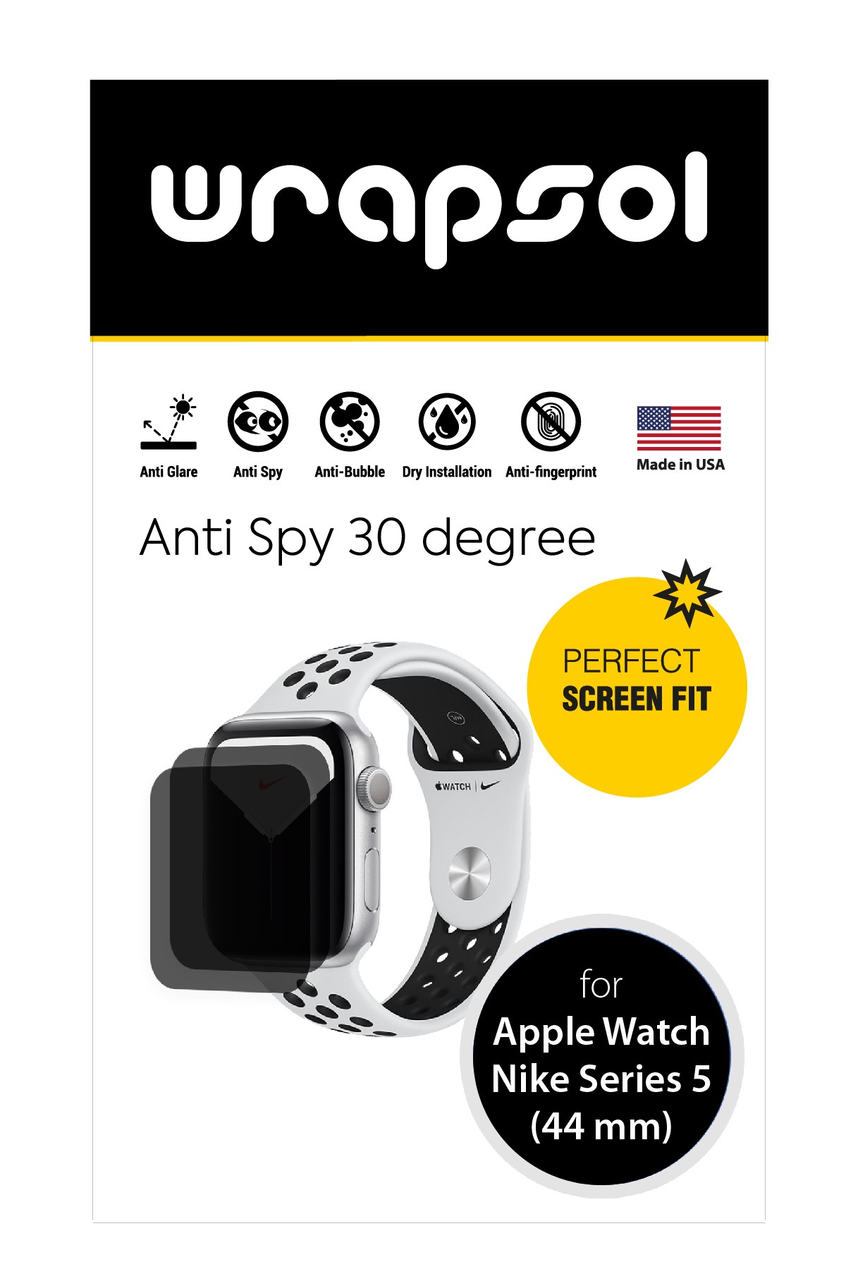 Apple Watch Nike Series 5 / 44 mm - Mat Hayalet Ekran Koruyucu Film (120 micron)