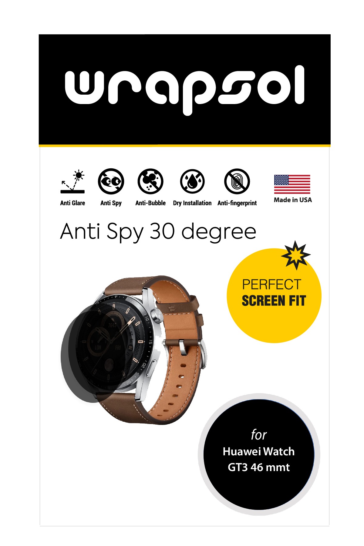 Huawei Watch GT3 46 mm - Mat Hayalet Ekran Koruyucu Film (120 micron)