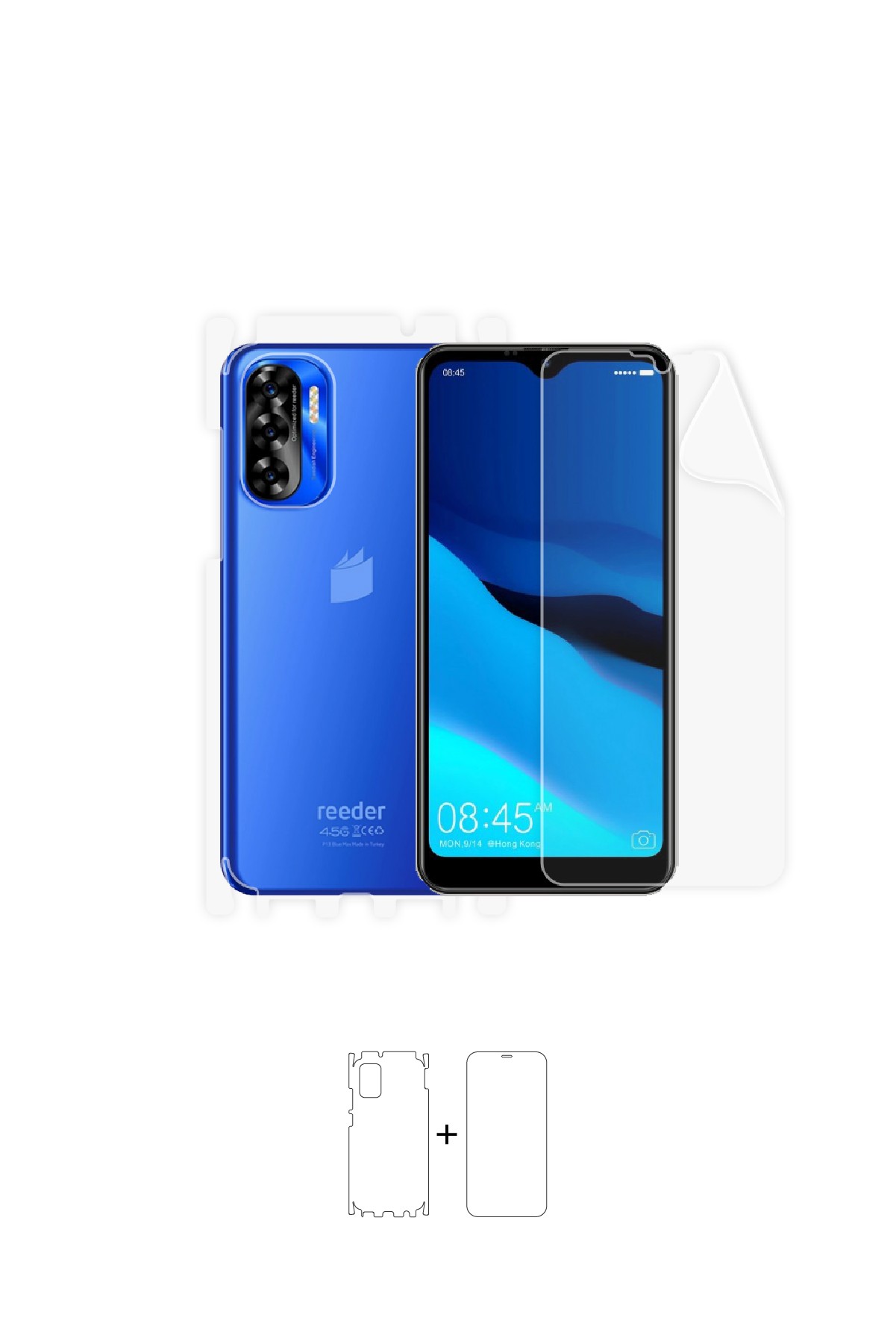 Reeder P13 Blue 2022 - Fullbody Koruyucu Parlak Şeffaf Poliüretan Film (150 micron)