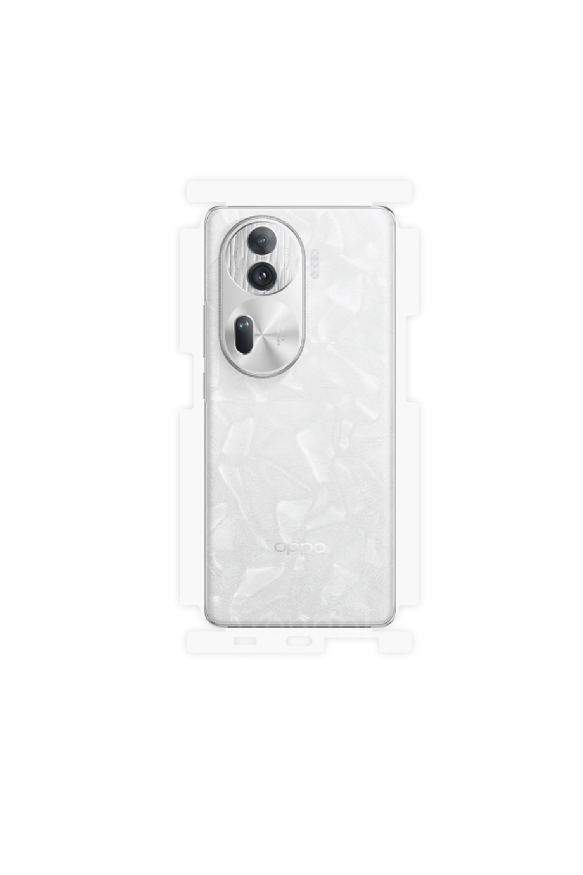 Oppo Reno 11 Pro - Arka/Yan Koruyucu Parlak Şeffaf Poliüretan Film (150 micron)