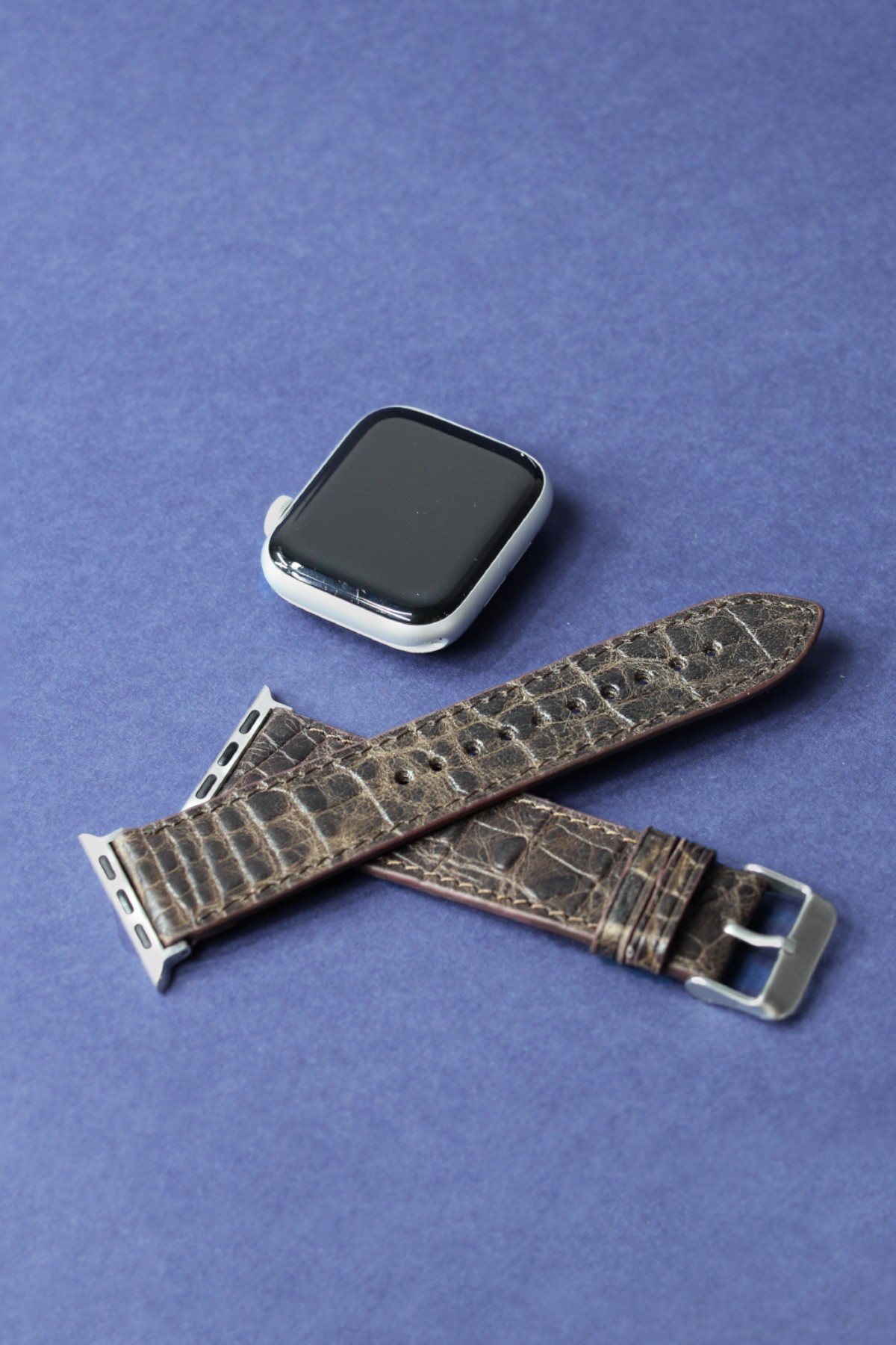 Apple Watch Croco Deri Kordon Kahverengi - 38/40/41 mm