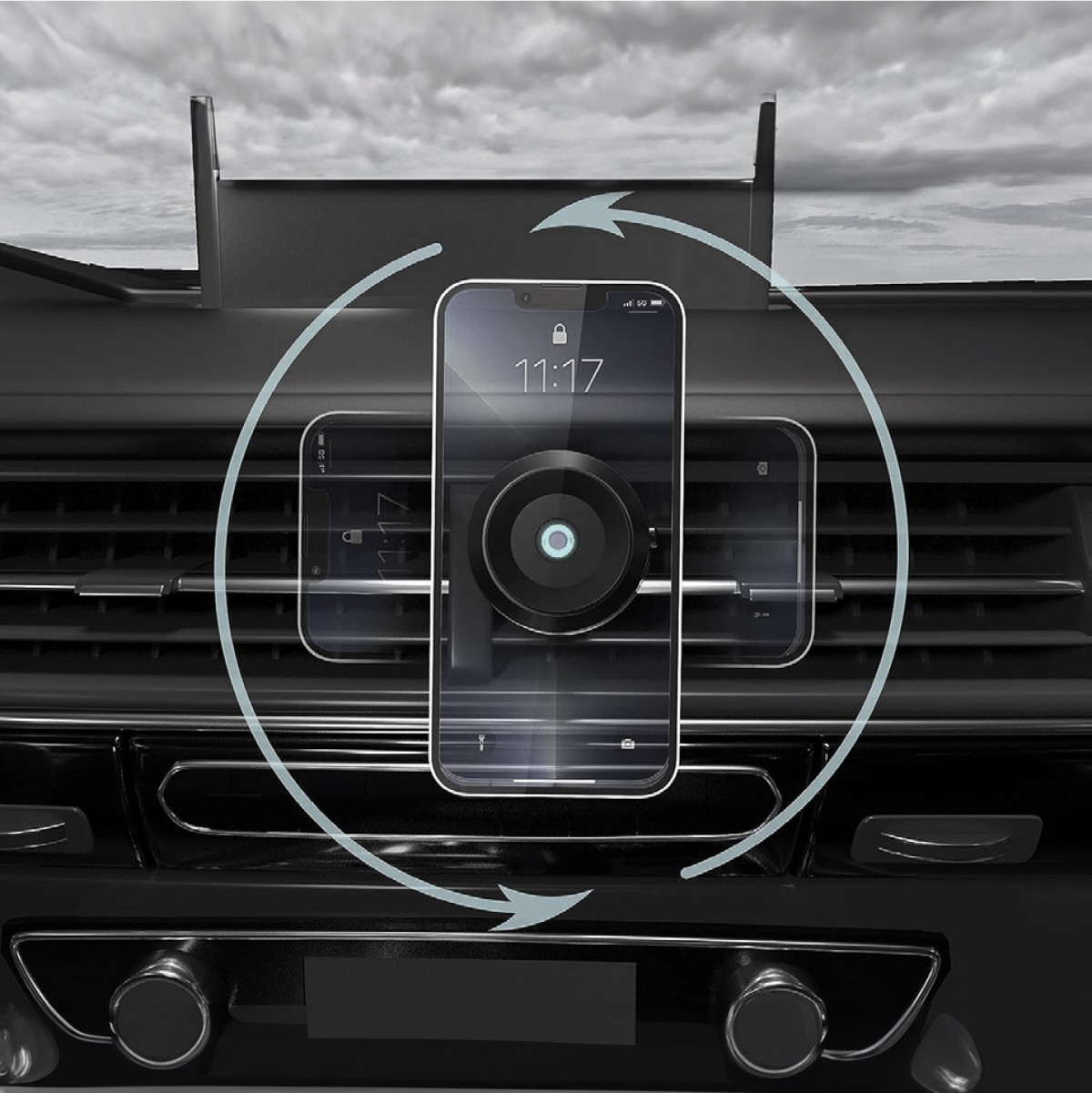 AirPro Araç Içi Telefon Tutucu - Hizli Sarj Özellikli - Elektrikli Vakum Mekanizmali