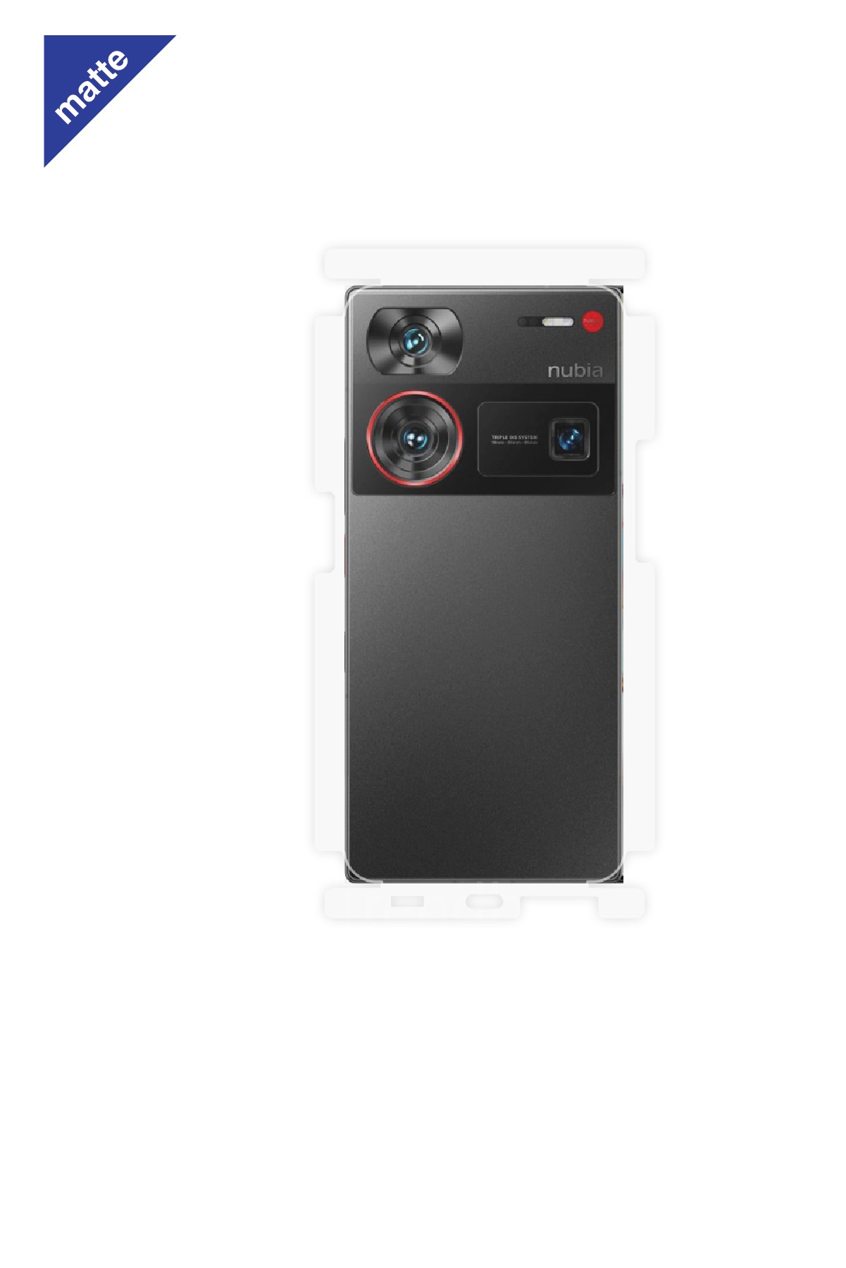 ZTE Nubia Z60 Ultra 5G - Arka/Yan Koruyucu Mat Şeffaf Poliüretan Film (150 micron)