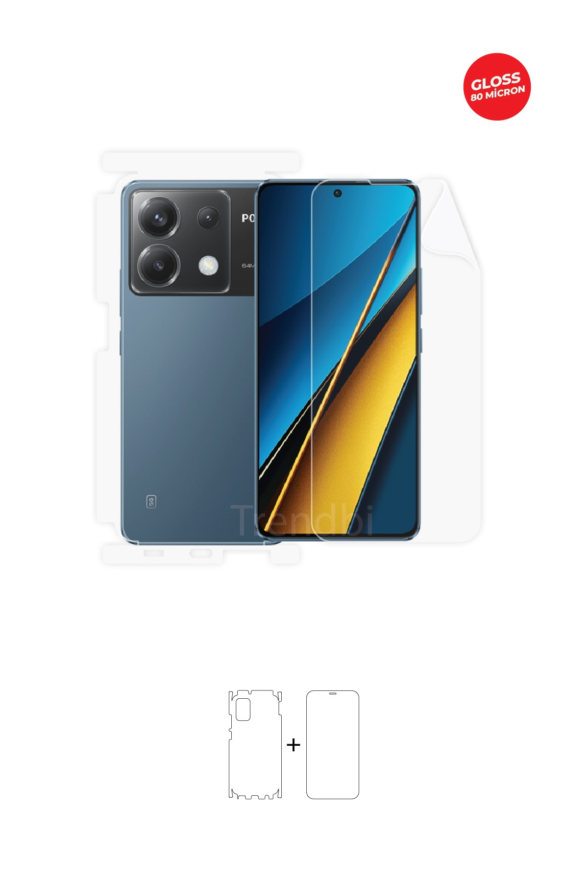 Fullbody Koruyucu Parlak Şeffaf TPU Film (80 micron)
