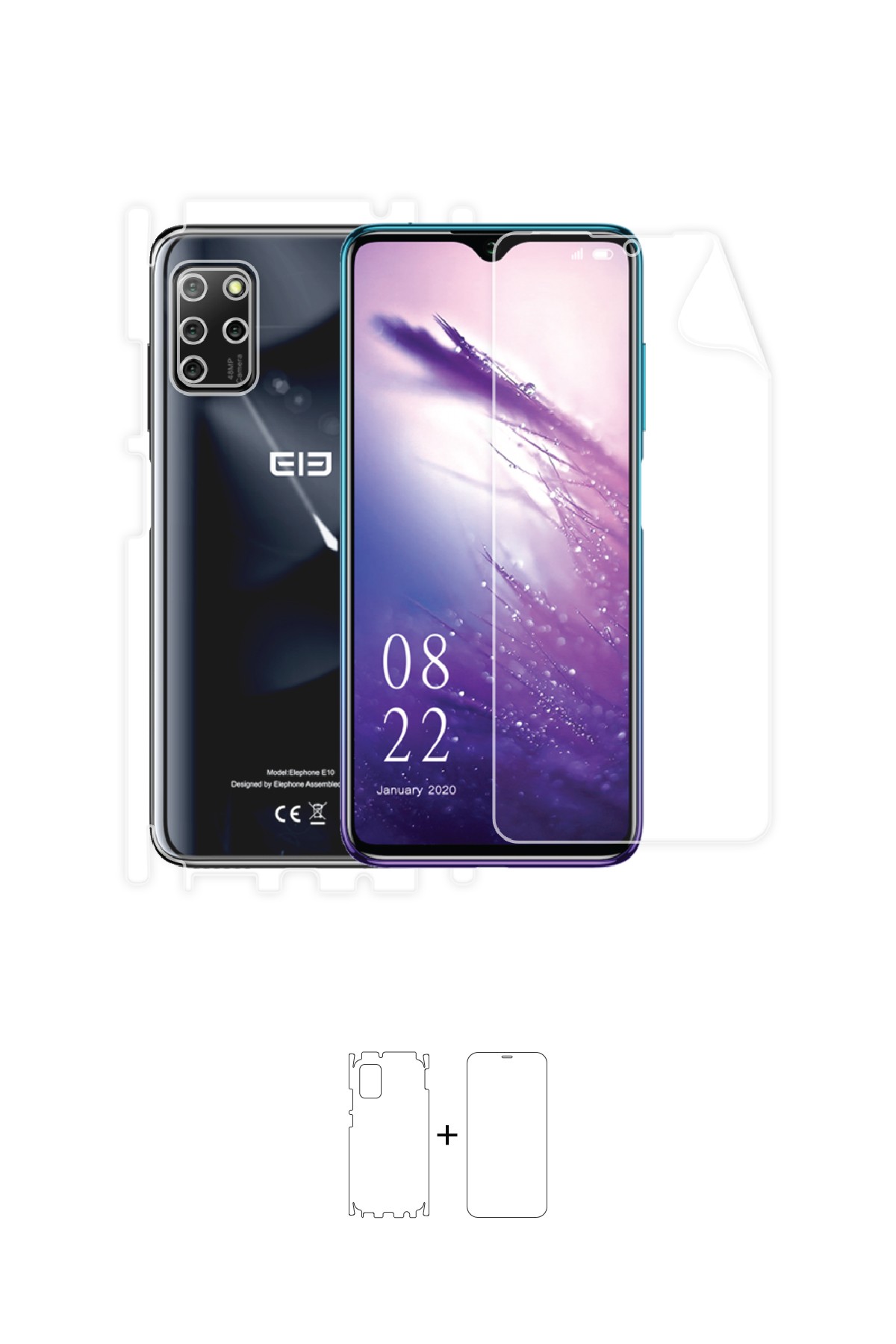 Elephone E10 - Fullbody Koruyucu Parlak Şeffaf Poliüretan Film (150 micron)