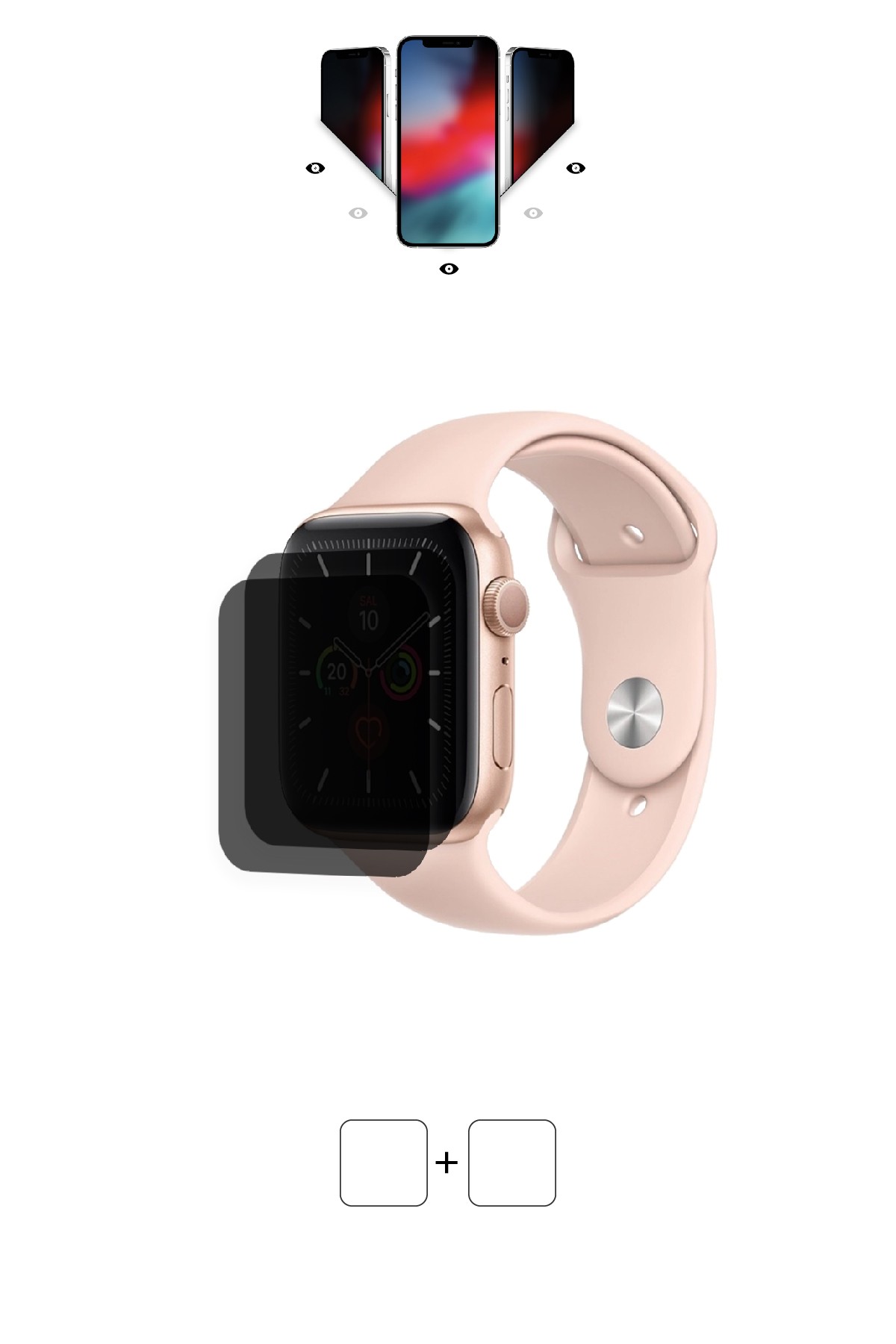Apple Watch Series 5 / 44 mm - Mat Hayalet Ekran Koruyucu Film (120 micron)