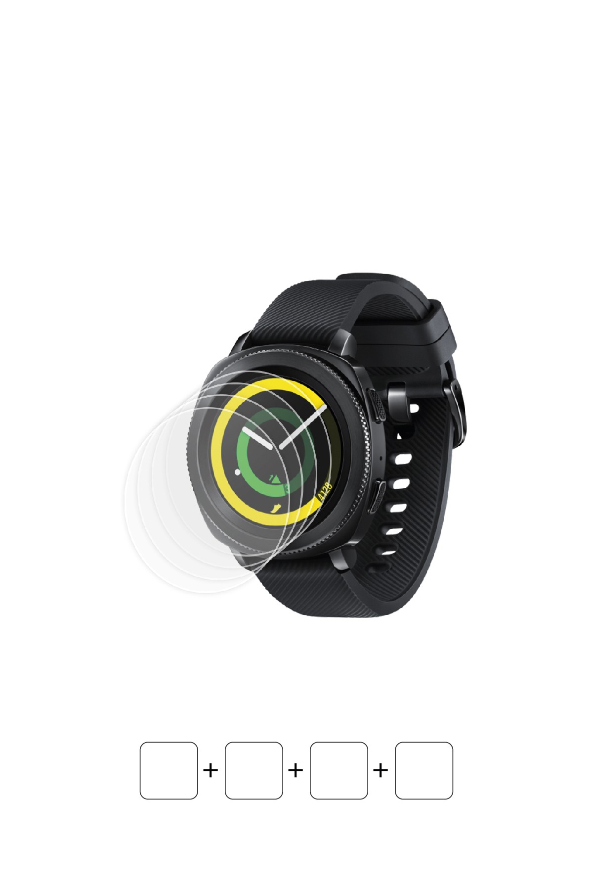 Samsung Gear Sport - Ekran Koruyucu Parlak Şeffaf Poliüretan Film (150 mikron)