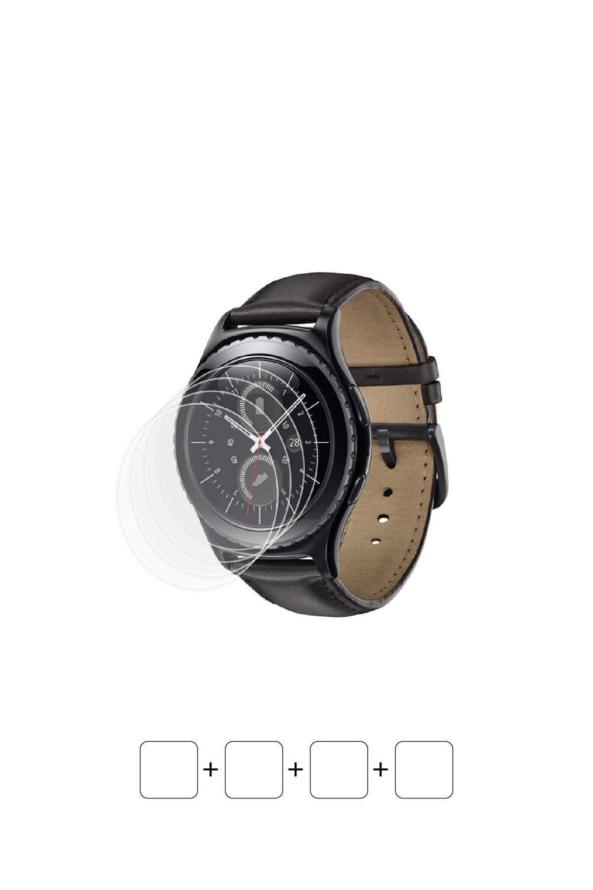 Samsung Gear S2 Classic - Ekran Koruyucu Parlak Şeffaf Poliüretan Film (150 mikron)