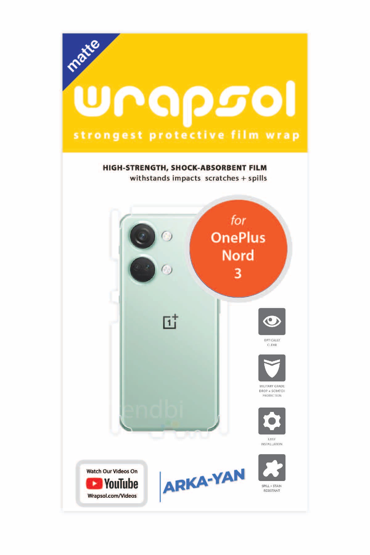 Oneplus Nord 3 - Arka/Yan Koruyucu Mat Şeffaf Poliüretan Film (150 micron)
