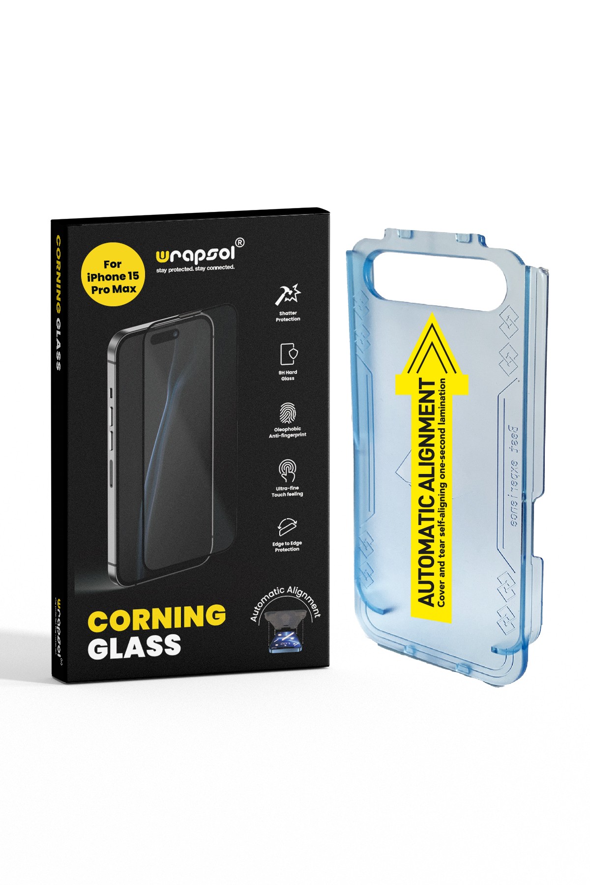 iPhone 15 Pro Max Kırılmaz Cam Aparatlı Premium Ekran Koruyucu