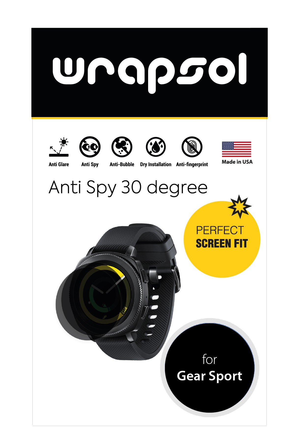 Samsung Gear Sport - Mat Hayalet Ekran Koruyucu Film (120 micron)