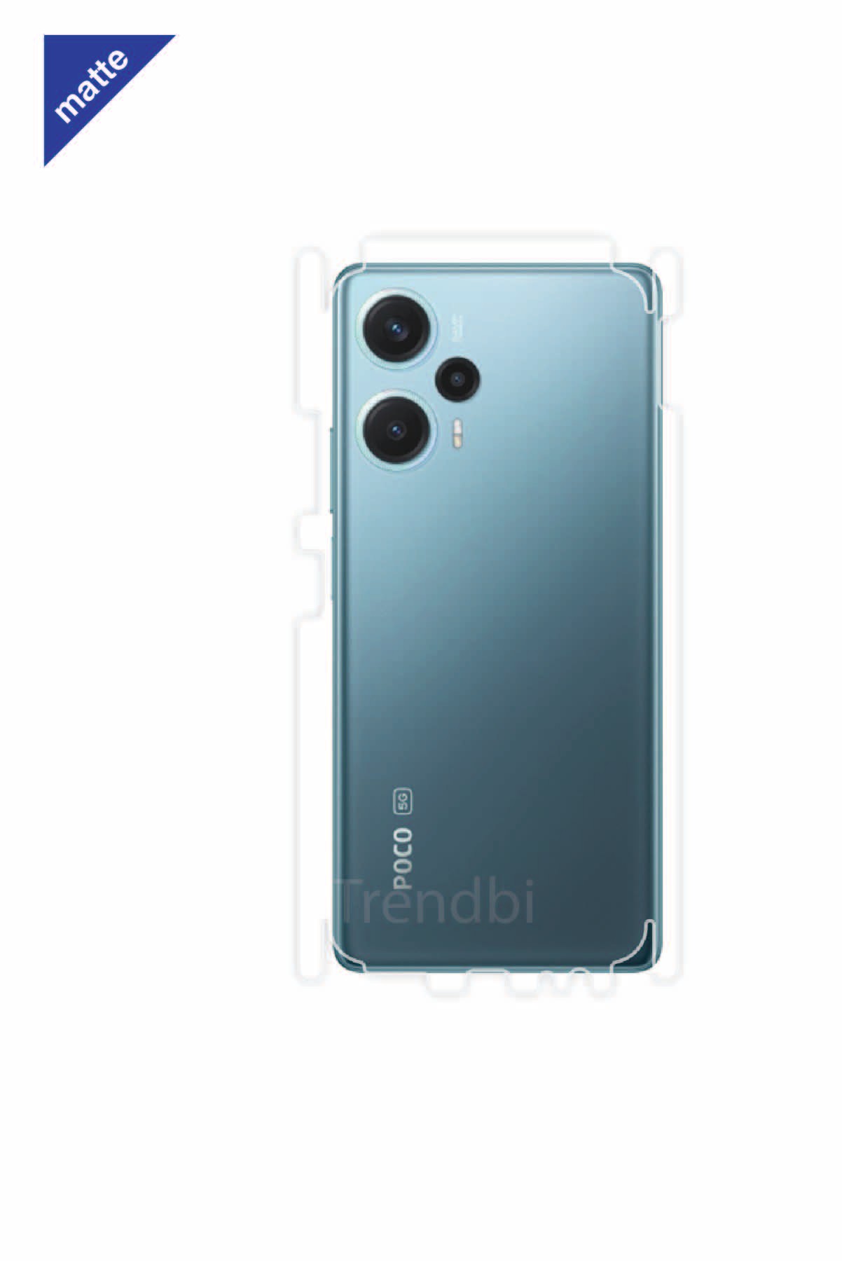 Xiaomi Poco F5 - Arka/Yan Koruyucu Mat Şeffaf Poliüretan Film (150 micron)