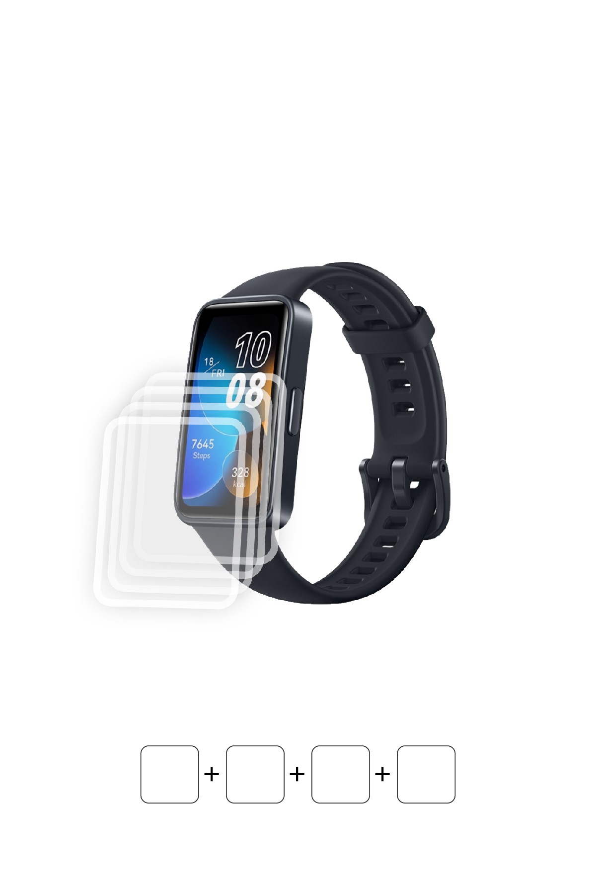 Huawei Band 8 - Ekran Koruyucu Parlak Şeffaf Poliüretan Film (150 mikron)