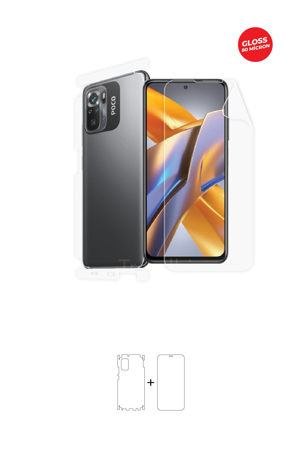 Fullbody Koruyucu Parlak Şeffaf TPU Film (80 micron)
