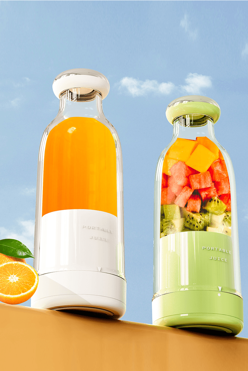 Smoothie Blender Taşınabilir Şarjlı Kişisel Mini Meyve Karıştırıcı 300 ml - Yeşil