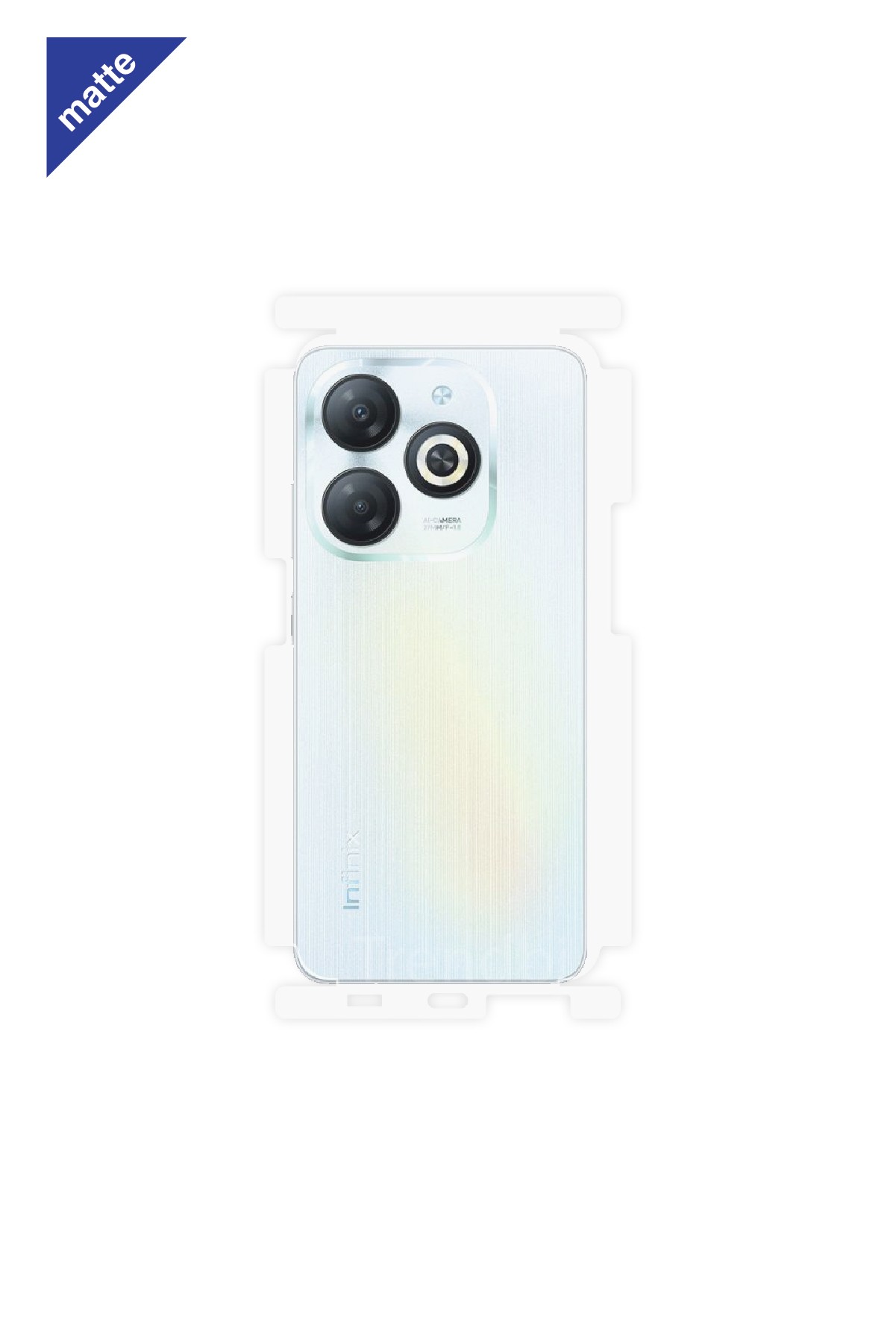 Infinix Smart 8 Pro - Arka/Yan Koruyucu Mat TPU Film (80 micron)