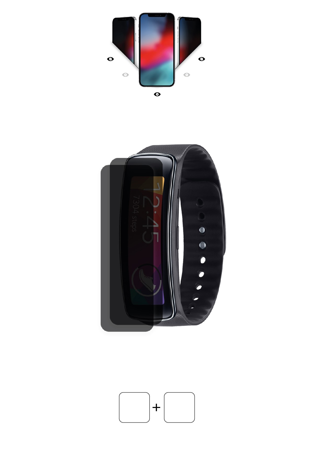 Samsung Gear Fit - Mat Hayalet Ekran Koruyucu Film (120 micron)