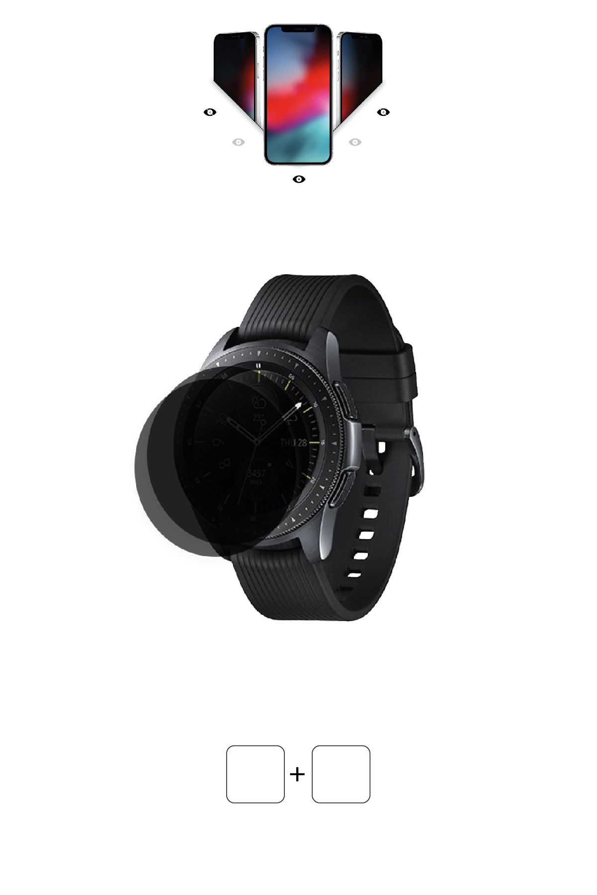 Samsung Galaxy Watch 42 mm - Mat Hayalet Ekran Koruyucu Film (120 micron)
