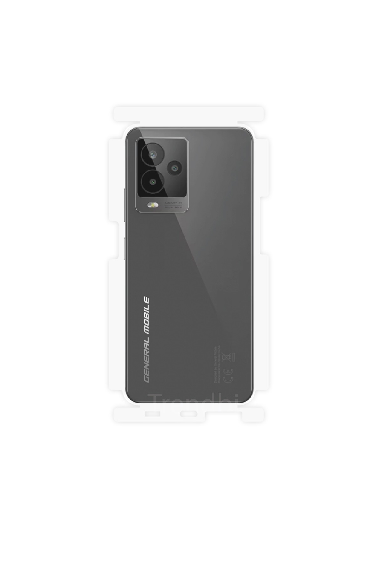 General Mobile GM 24 Pro - Arka/Yan Koruyucu Parlak Şeffaf Poliüretan Film (150 micron)