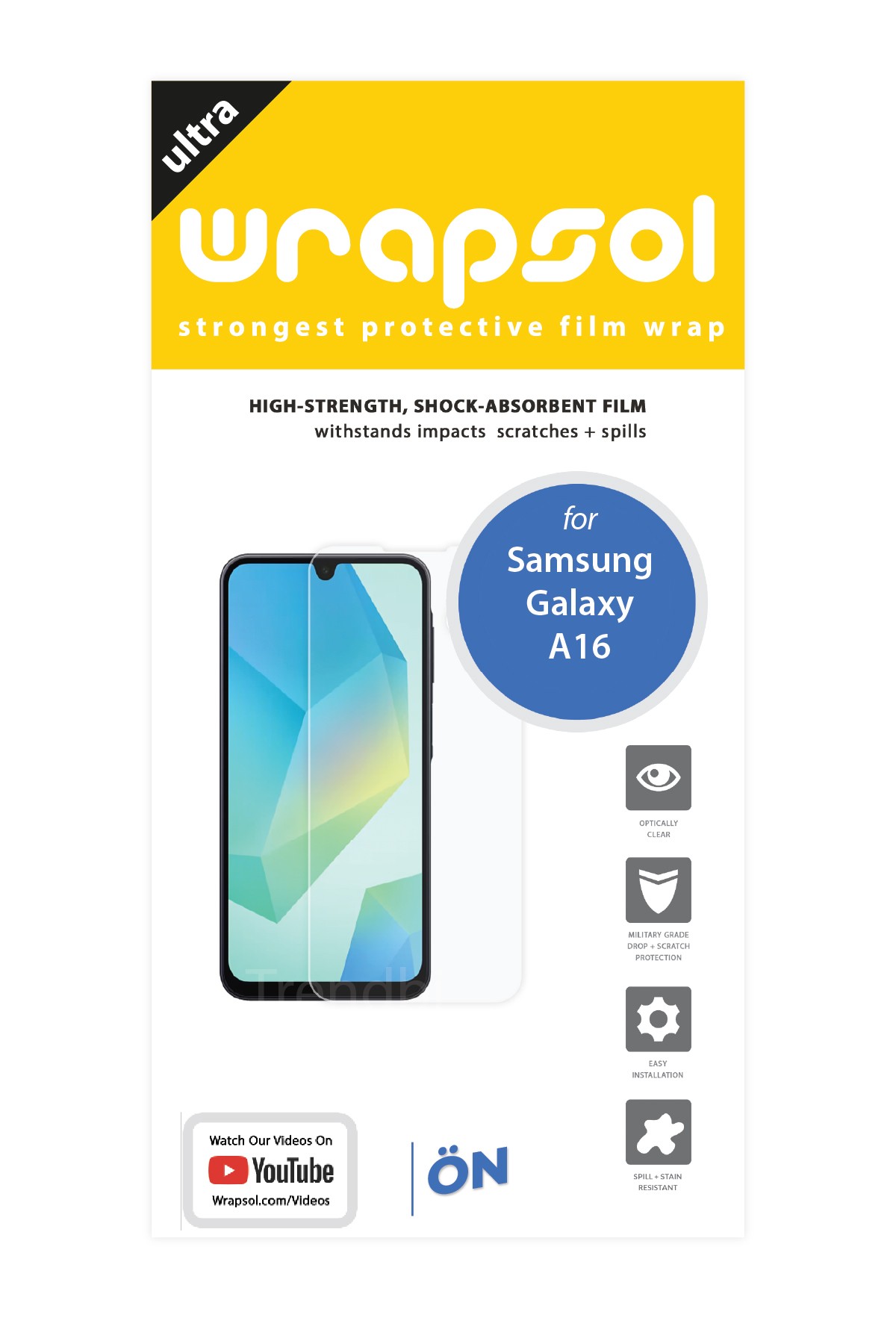 Samsung Galaxy a16 - Ekran Koruyucu Parlak Şeffaf Poliüretan Film (150 mikron)