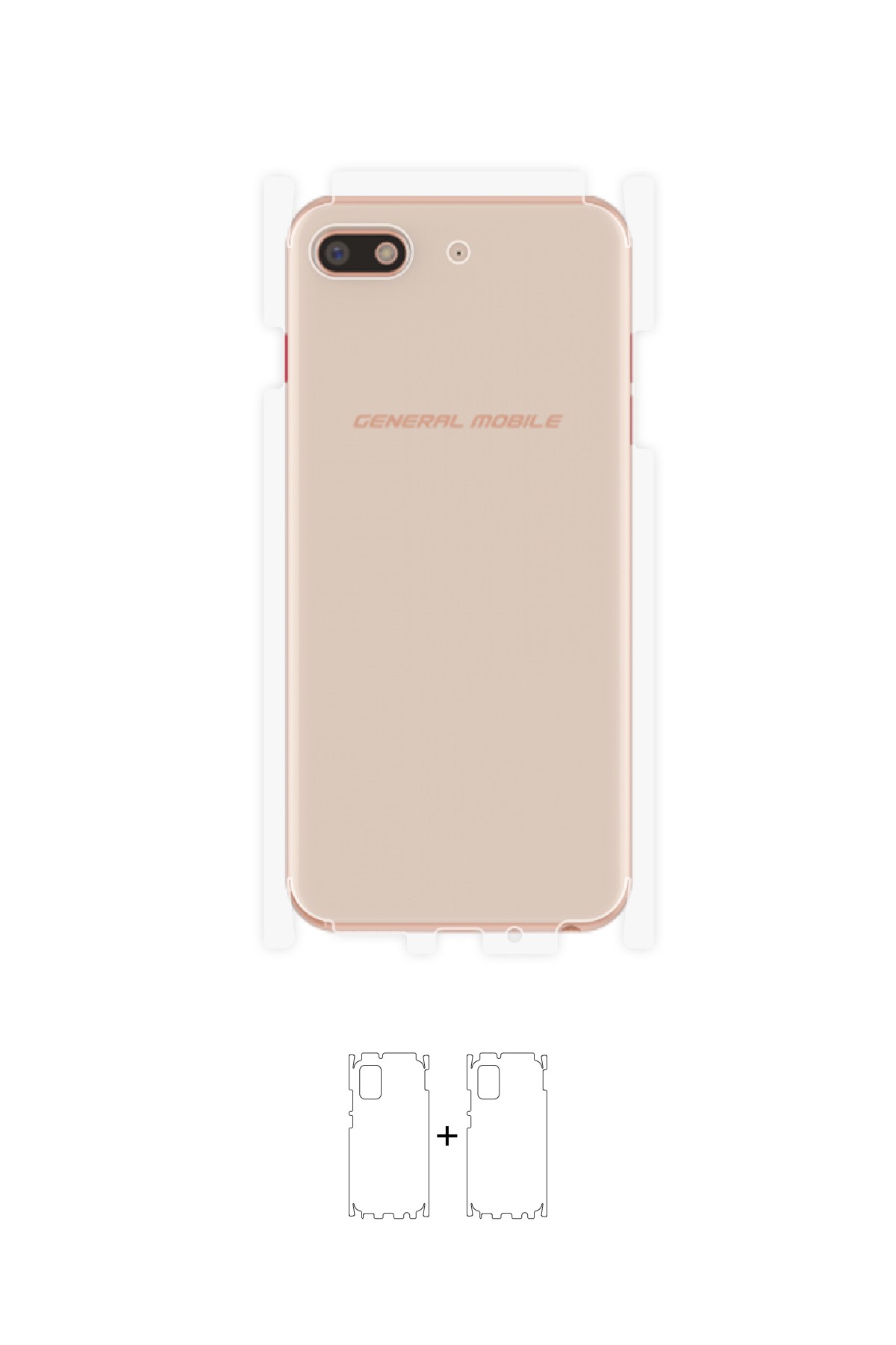General Mobile GM 9 Pro - Arka/Yan Koruyucu Parlak Şeffaf Poliüretan Film (150 micron)