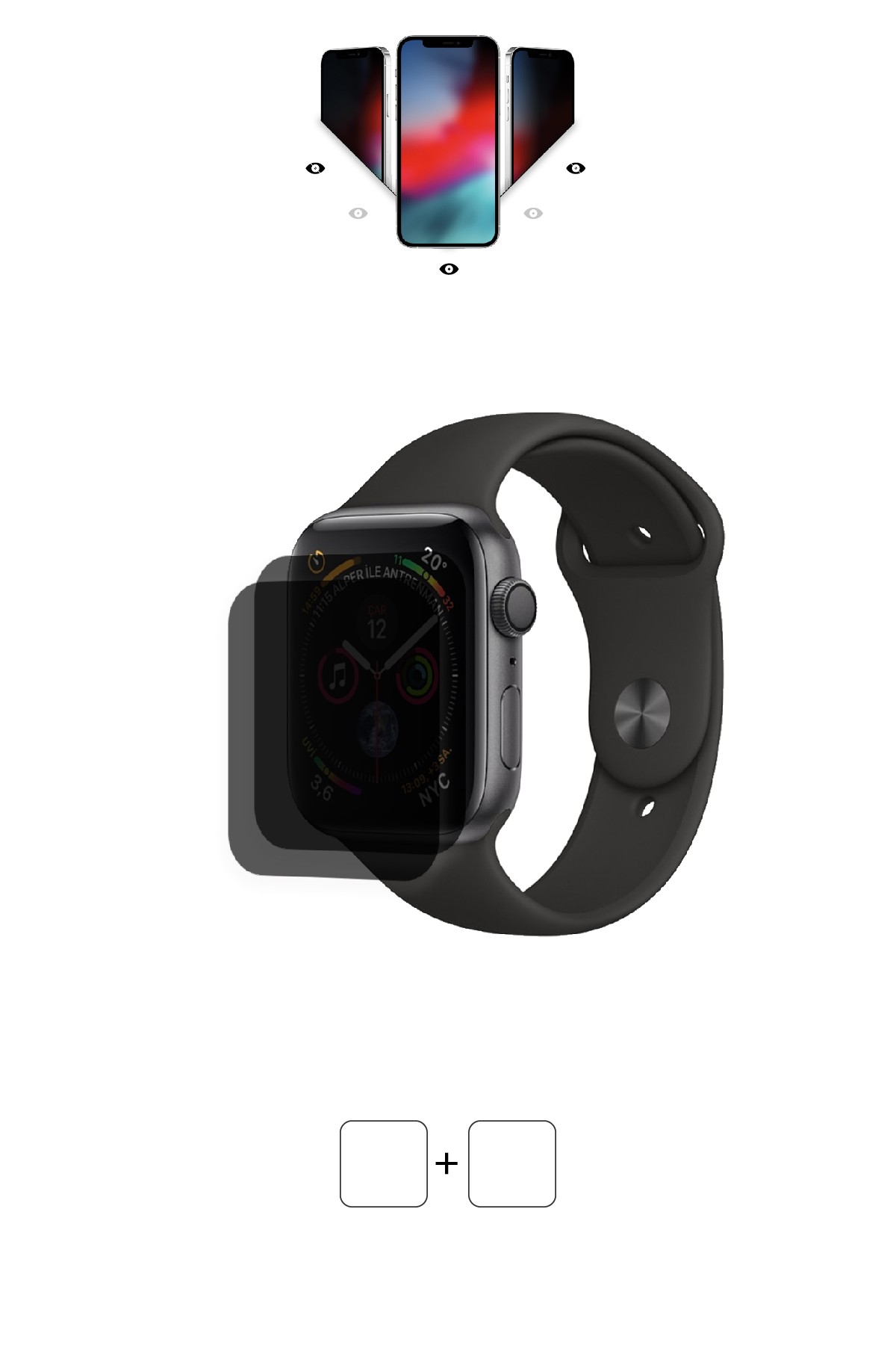 Apple Watch Series 4 / 44 mm - Mat Hayalet Ekran Koruyucu Film (120 micron)