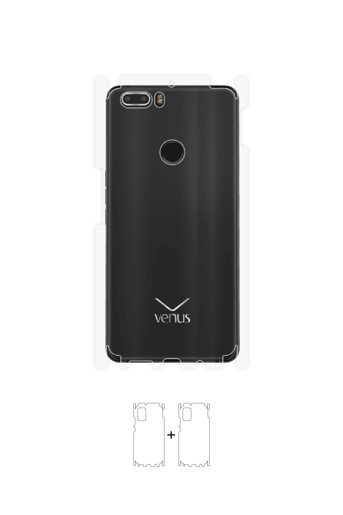 Vestel Venus Z20 - Arka/Yan Koruyucu Parlak Şeffaf Poliüretan Film (150 micron)