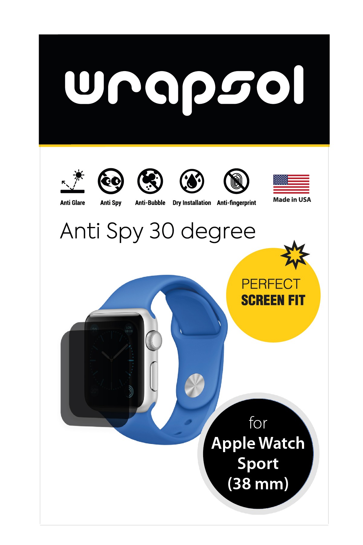 Apple Watch Sport 38 mm - Mat Hayalet Ekran Koruyucu Film (120 micron)