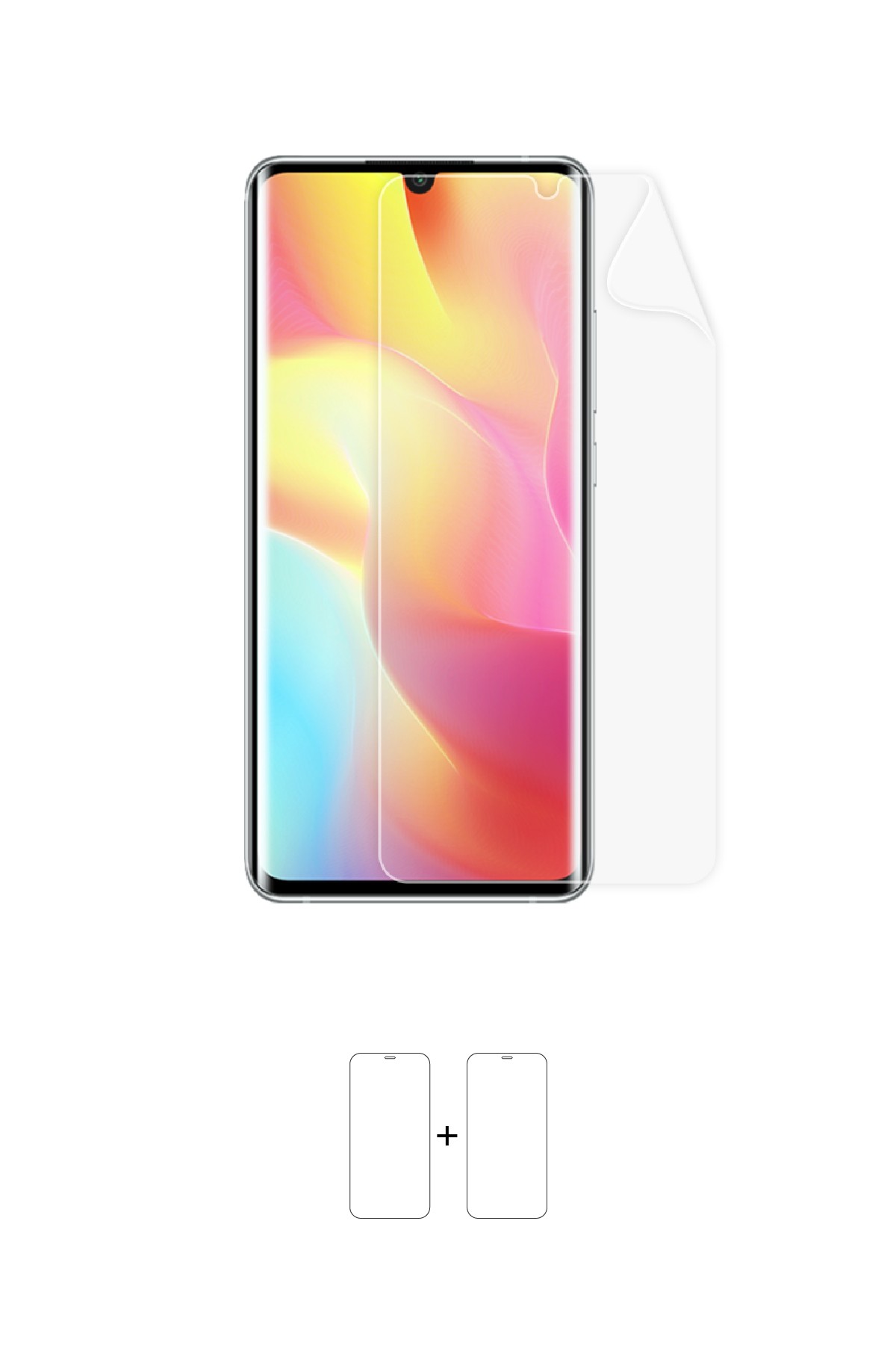 Xiaomi Mi Note 10 Lite - Ekran Koruyucu Parlak Şeffaf Poliüretan Film (150 mikron)