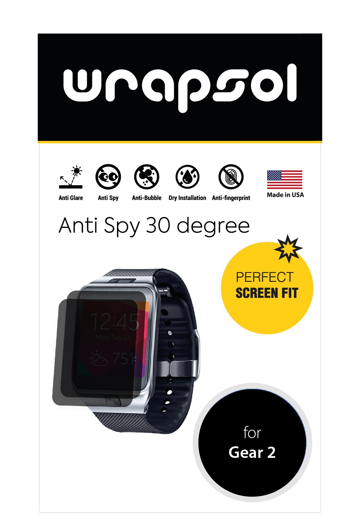 Samsung Gear 2 - Mat Hayalet Ekran Koruyucu Film (120 micron)