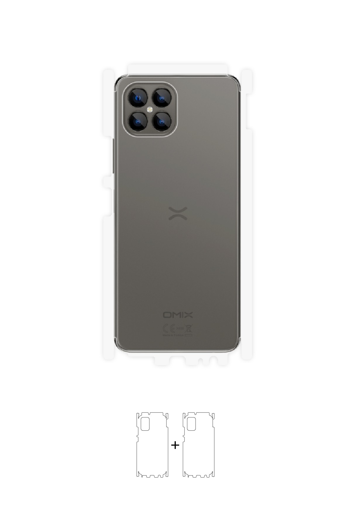 Omix X600 - Arka/Yan Koruyucu Parlak Şeffaf Poliüretan Film (150 micron)