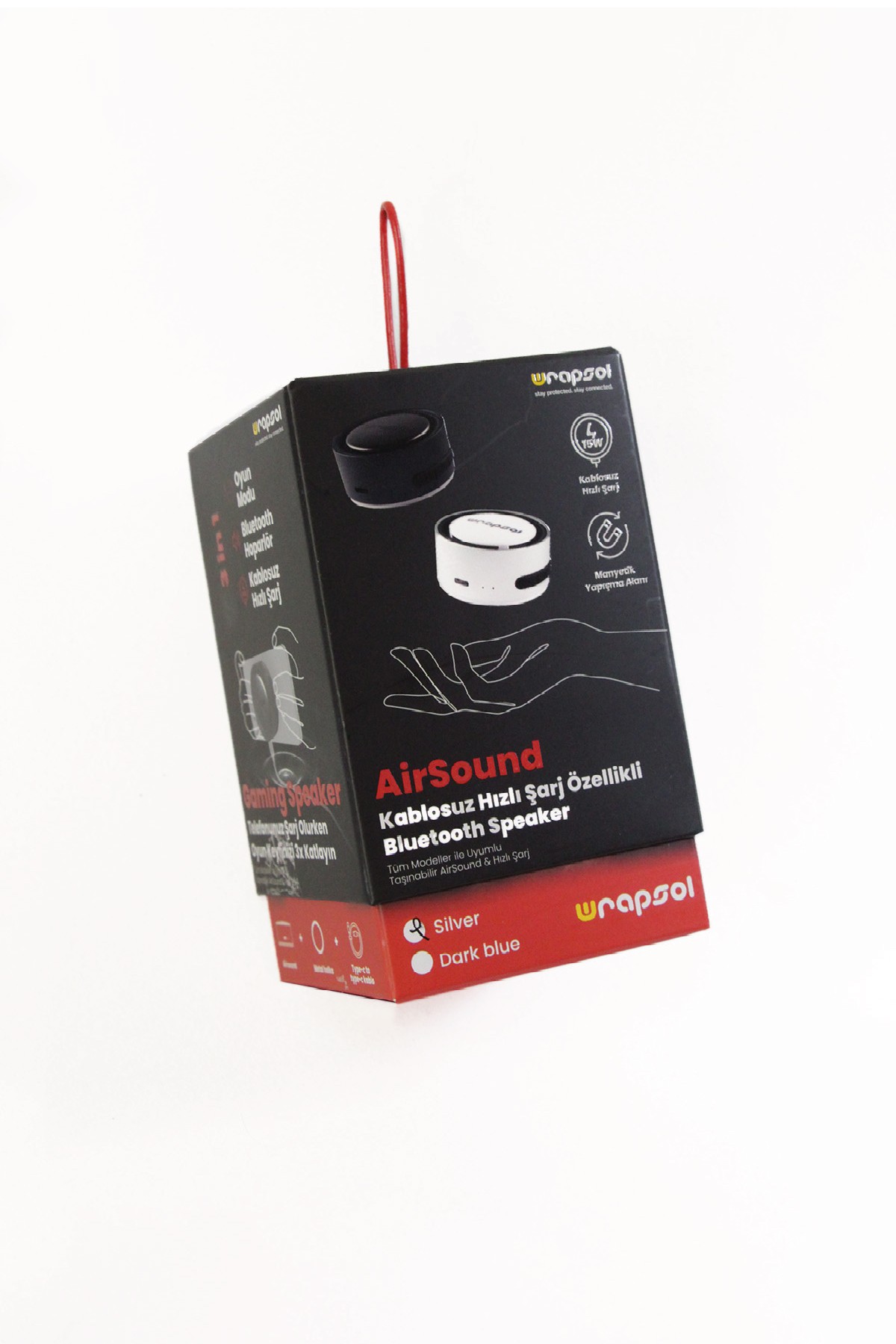 Magsafe Speaker Hoparlör / Kablosuz Hizli Sarj - Silver