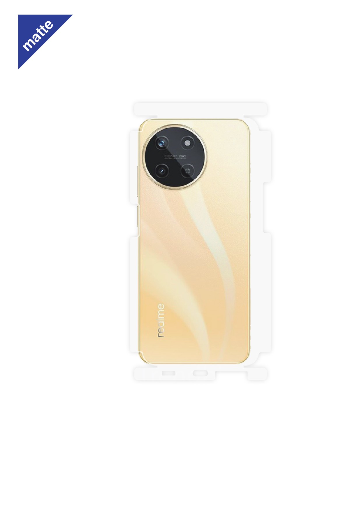 Realme 11 4G - Arka/Yan Koruyucu Mat Şeffaf Poliüretan Film (150 micron)