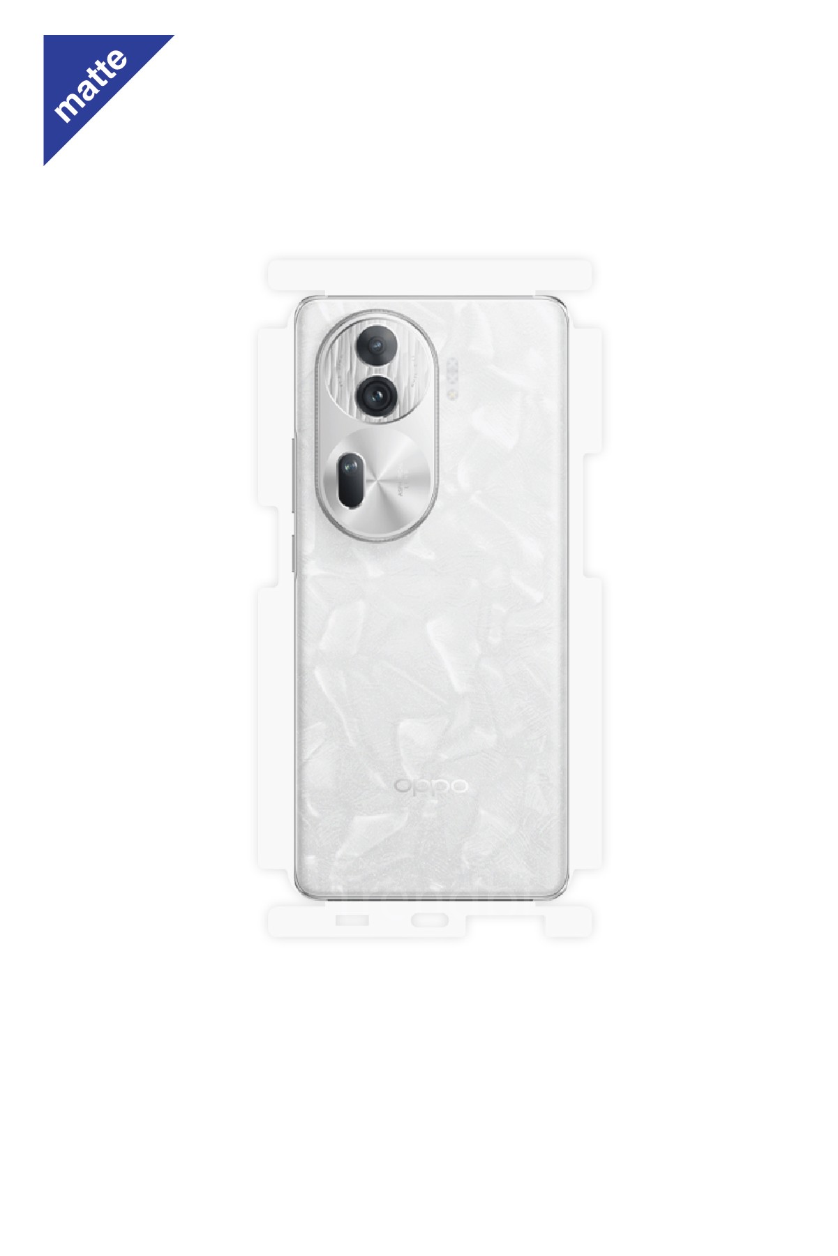 Oppo Reno 11 Pro - Arka/Yan Koruyucu Mat Şeffaf Poliüretan Film (150 micron)